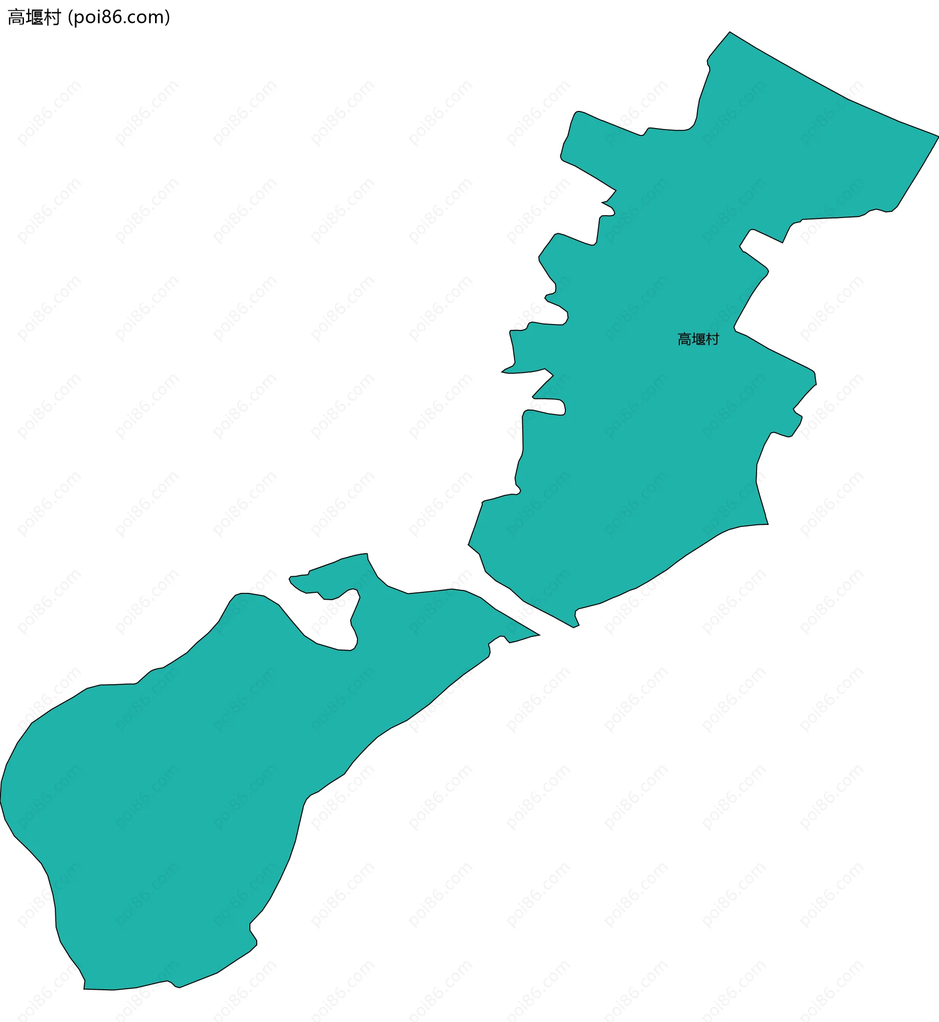 高堰村边界地图