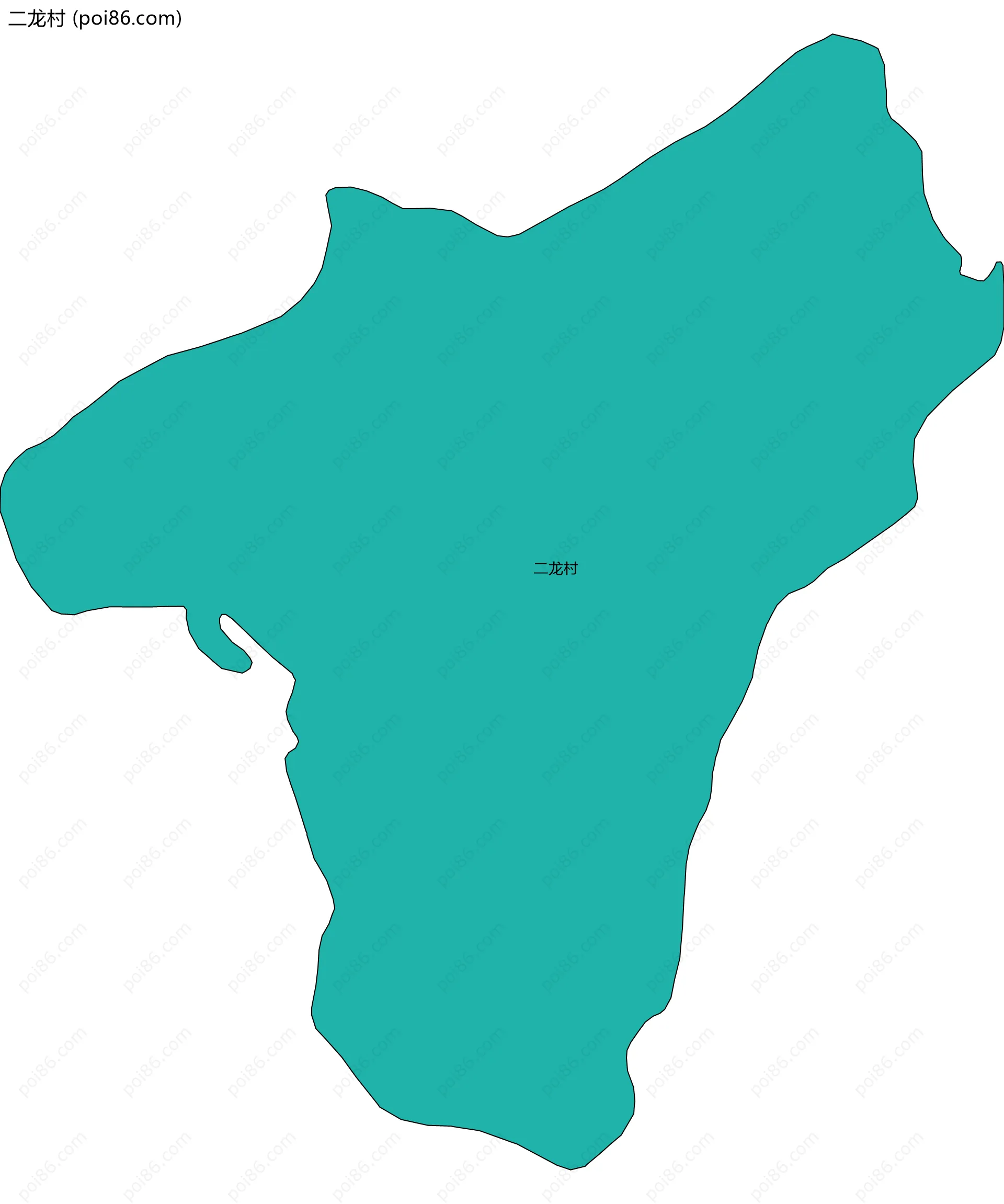 二龙村边界地图