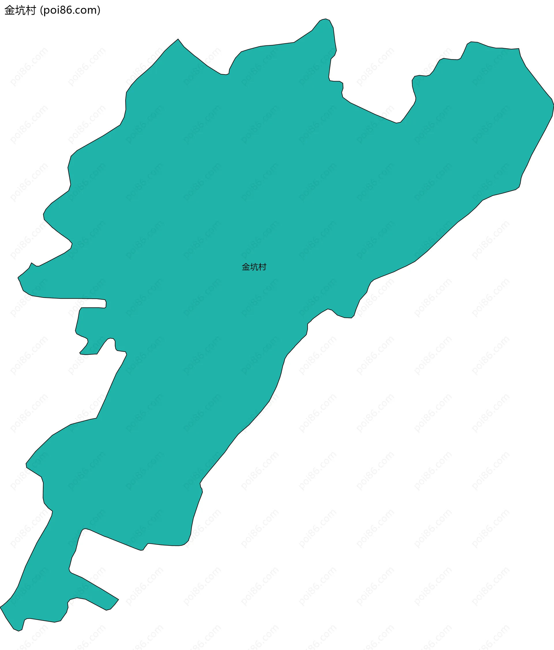 金坑村边界地图