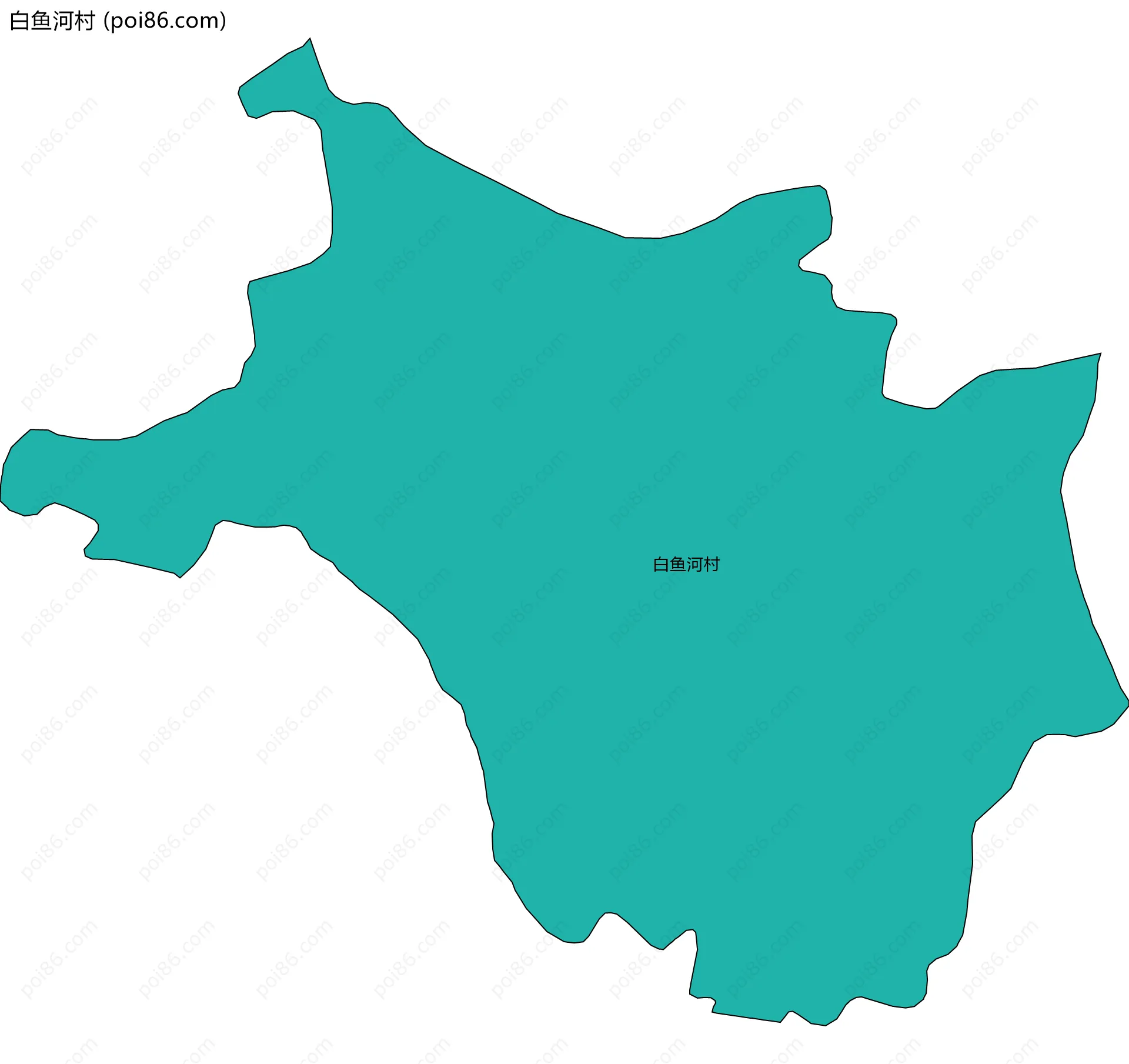 白鱼河村边界地图