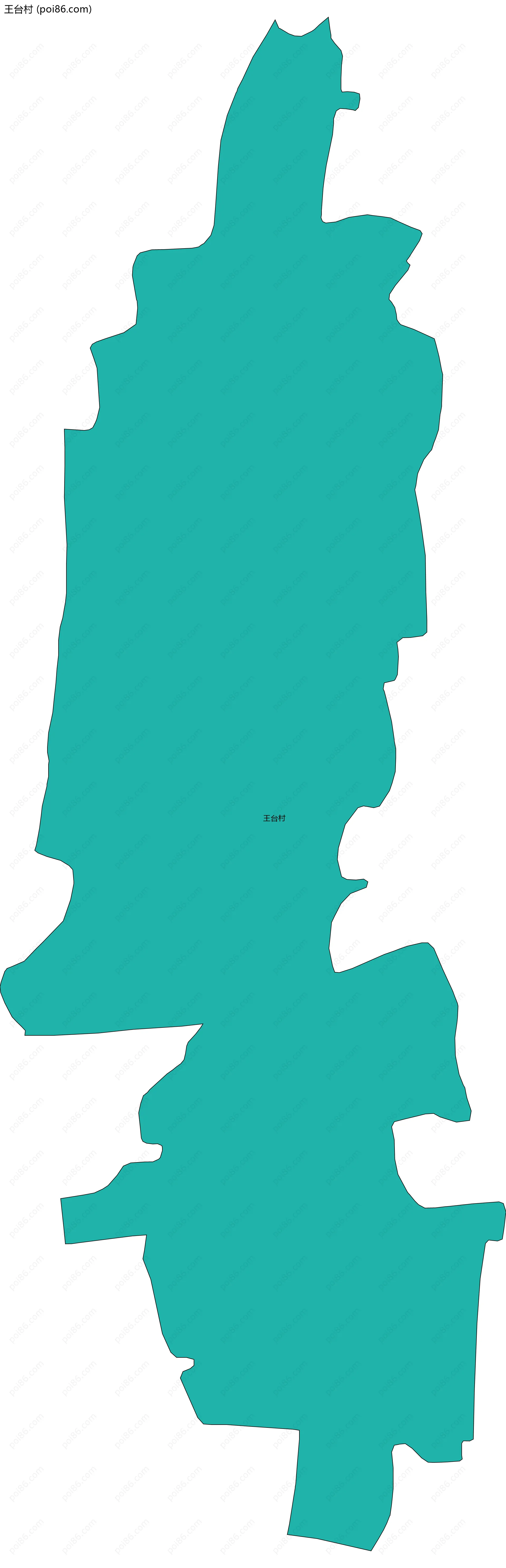 王台村边界地图