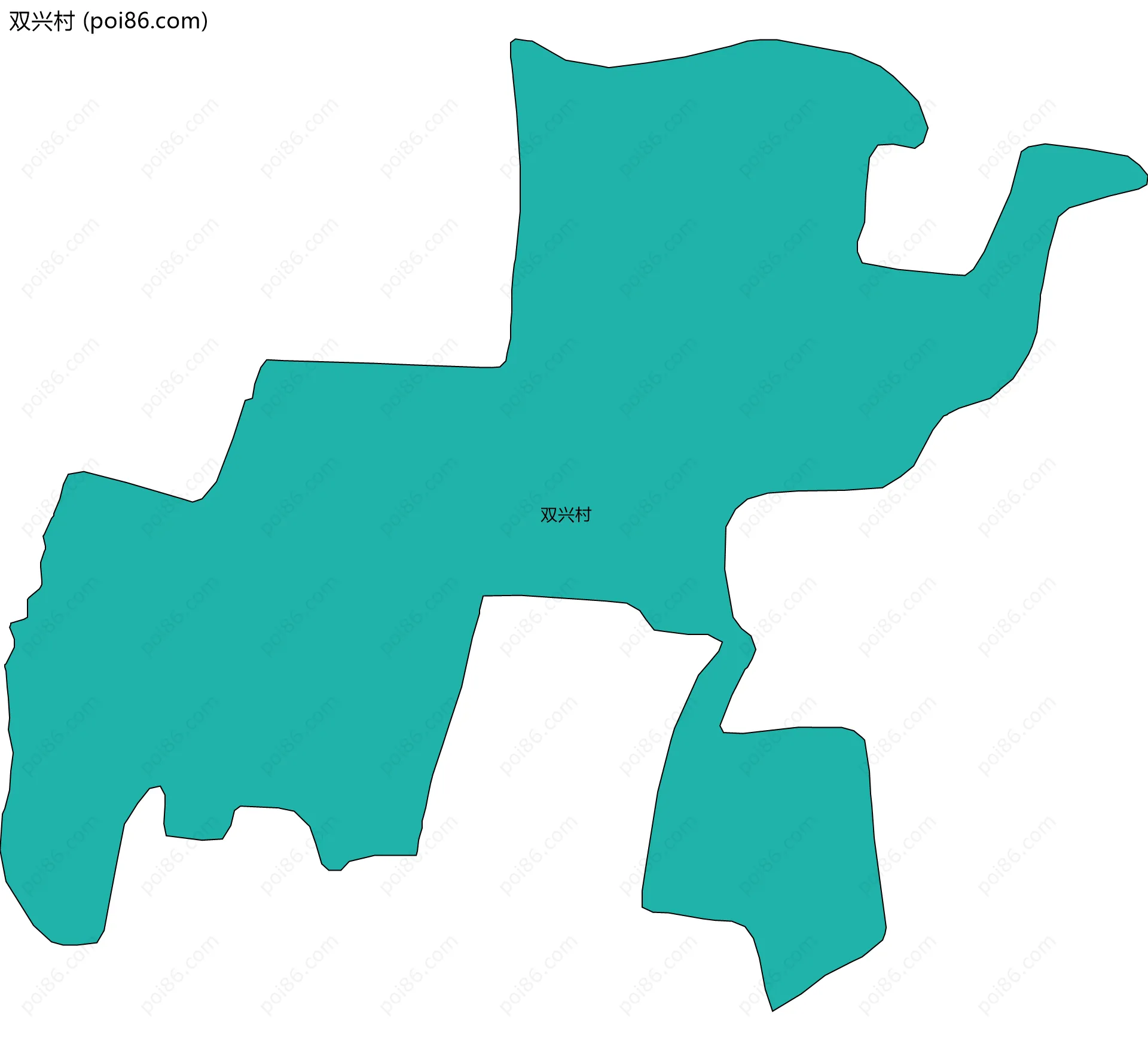 双兴村边界地图