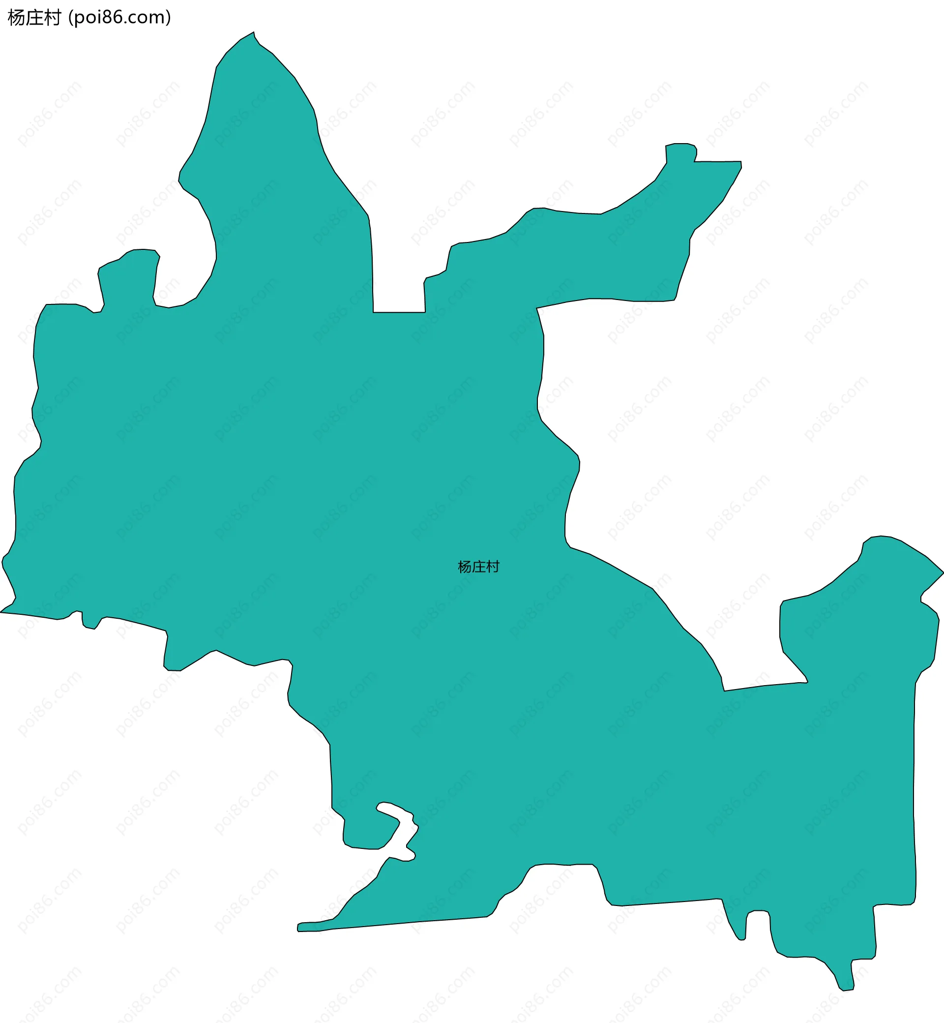 杨庄村边界地图