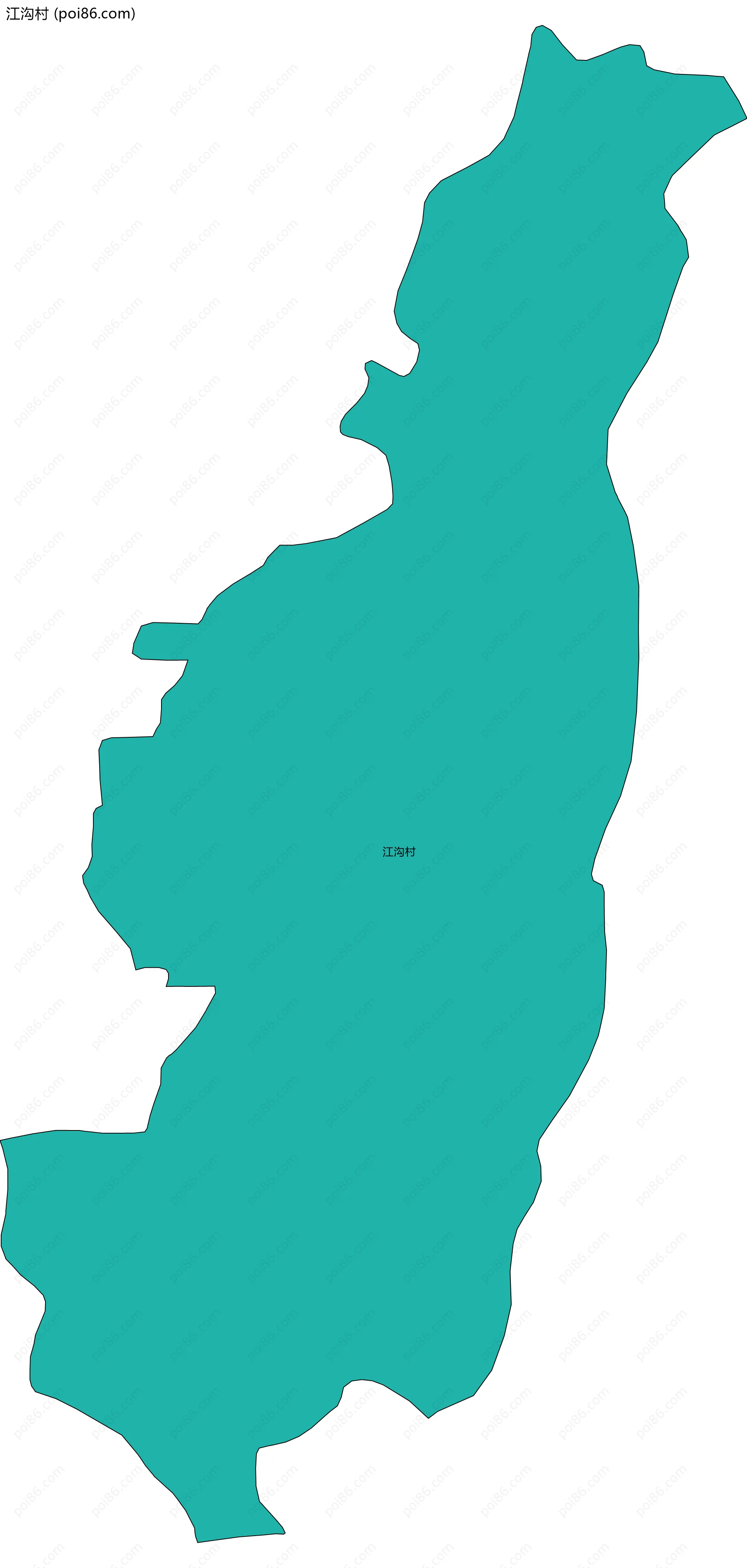 江沟村边界地图