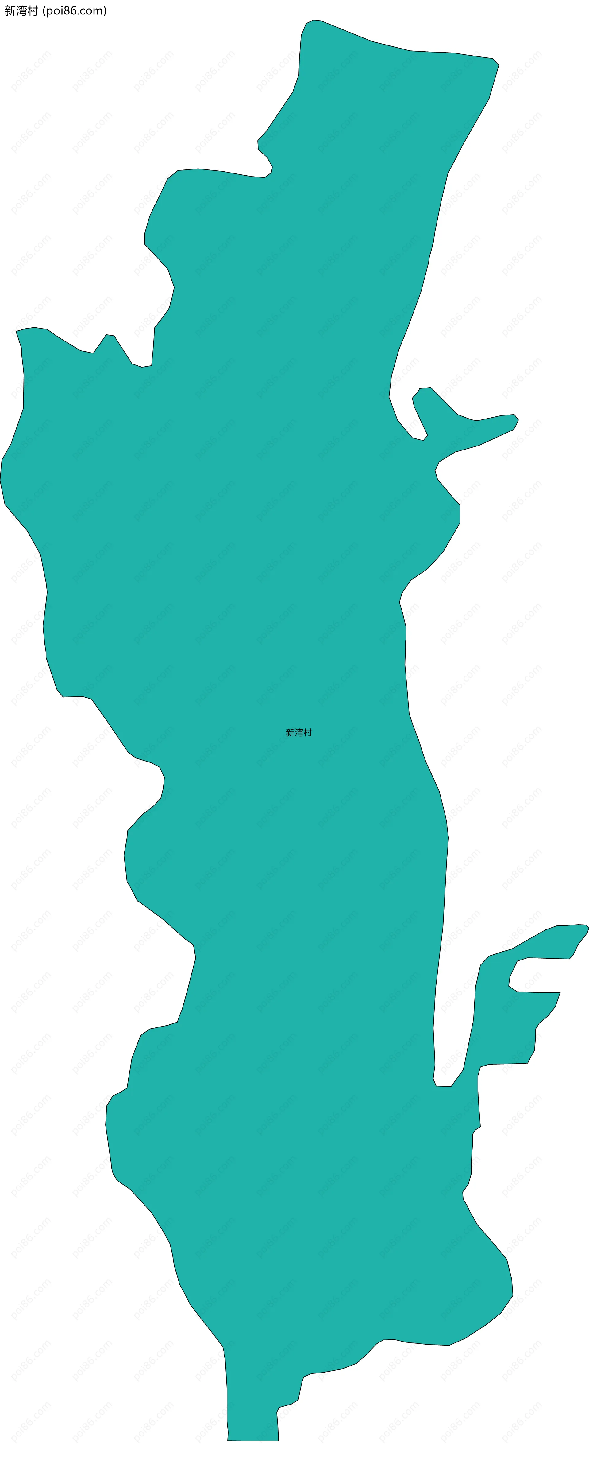 新湾村边界地图