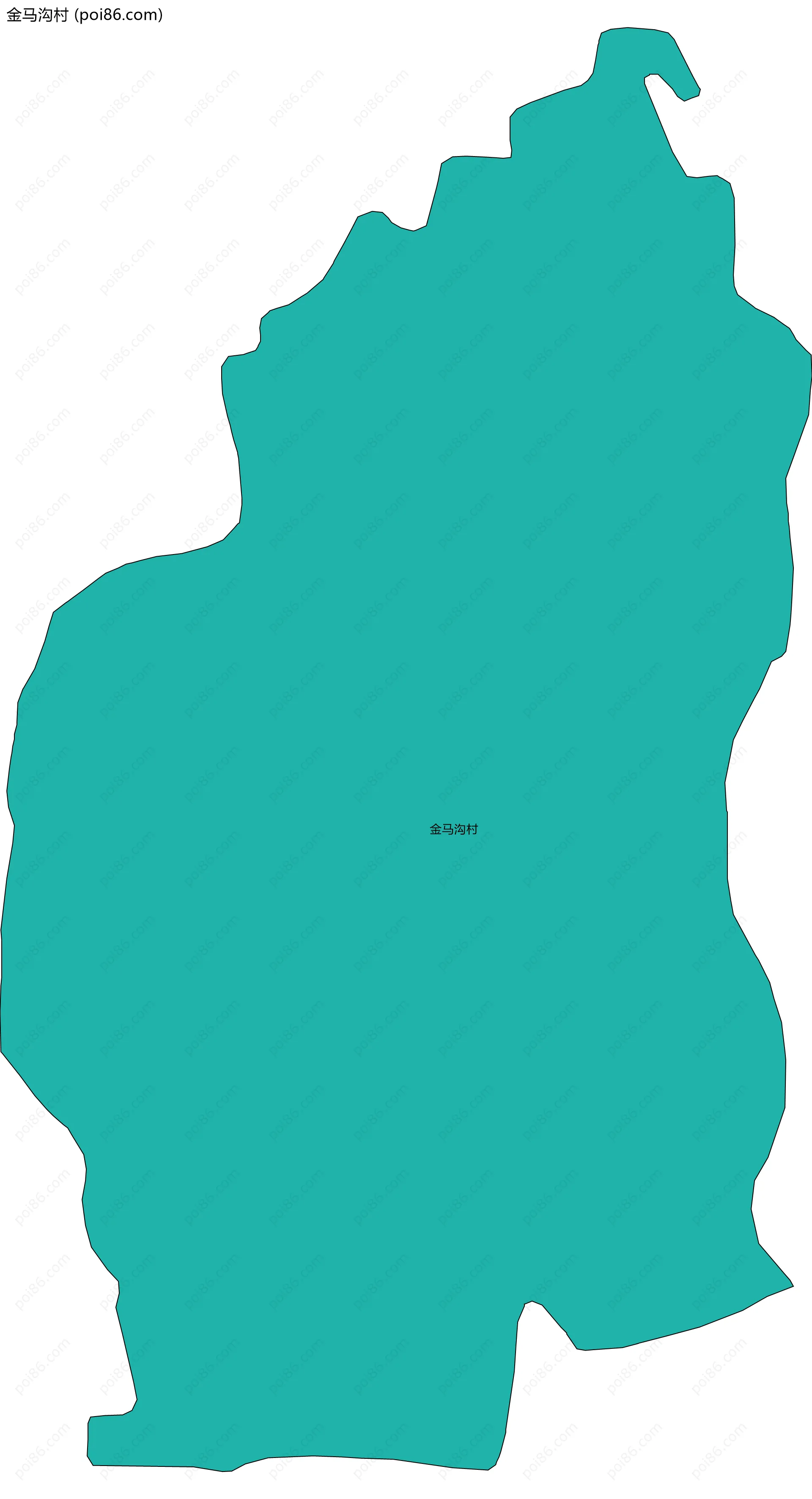 金马沟村边界地图