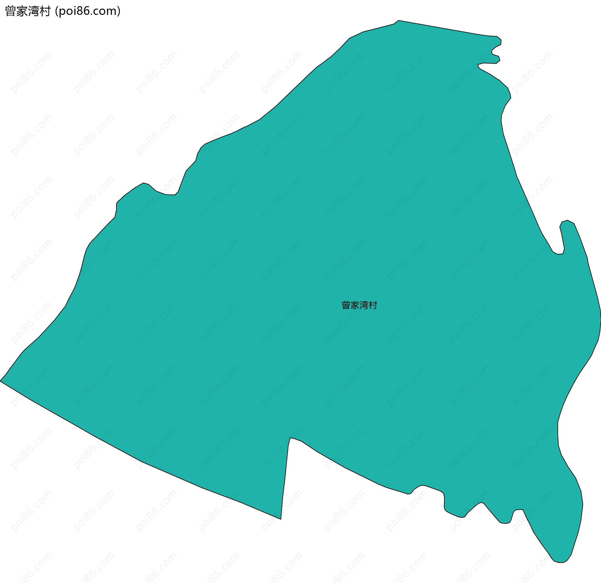曾家湾村边界地图