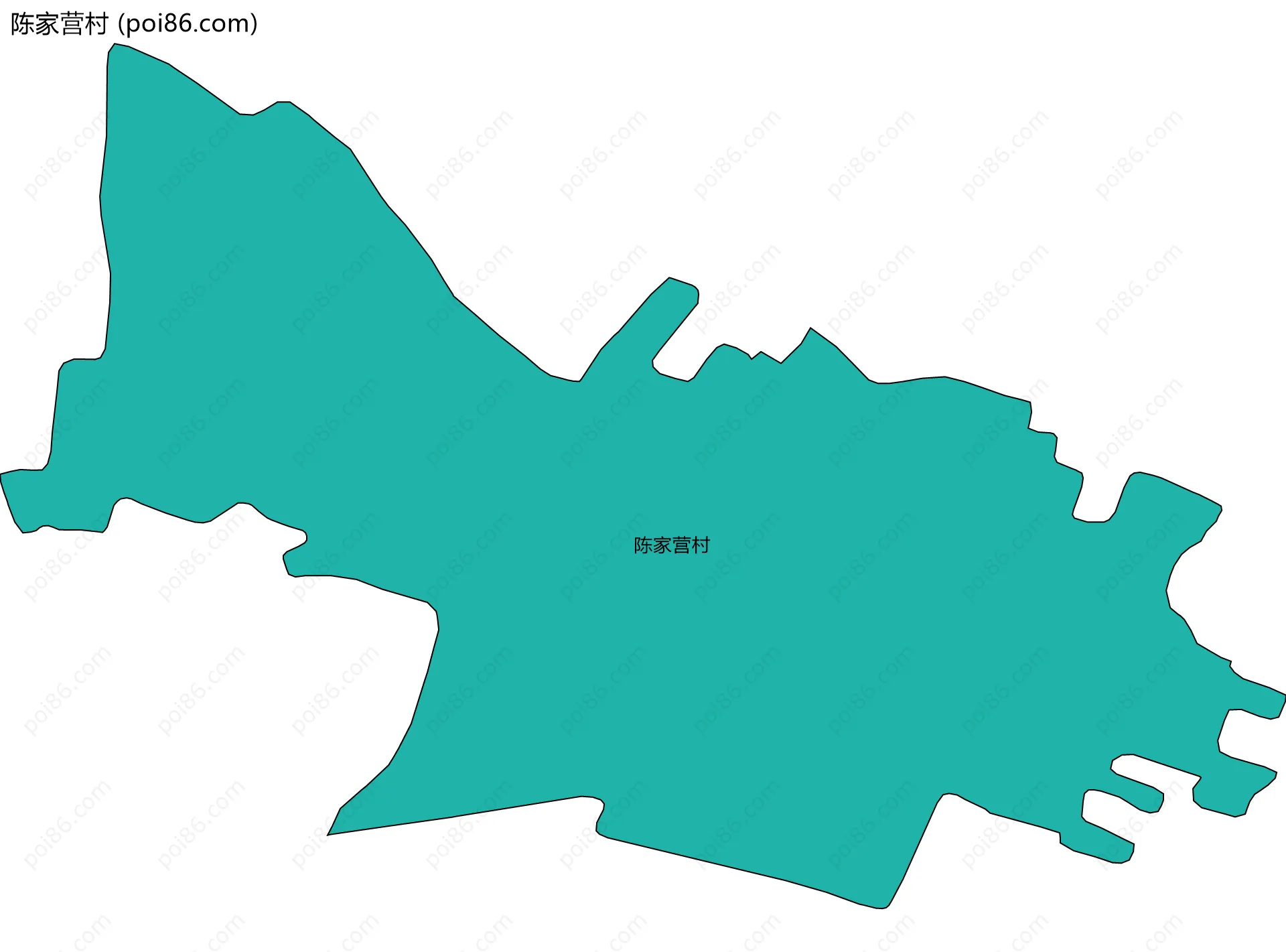 陈家营村边界地图