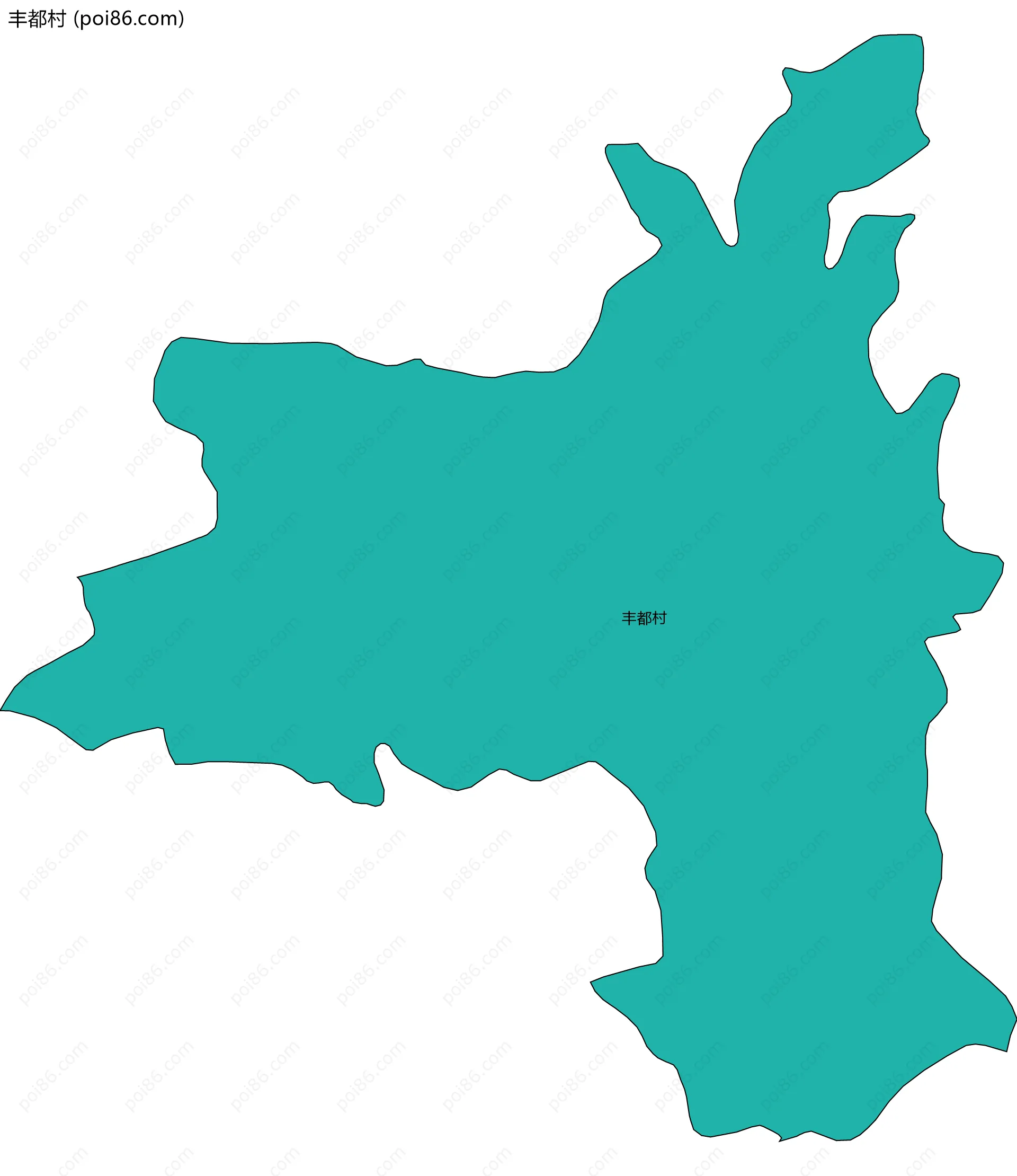 丰都村边界地图