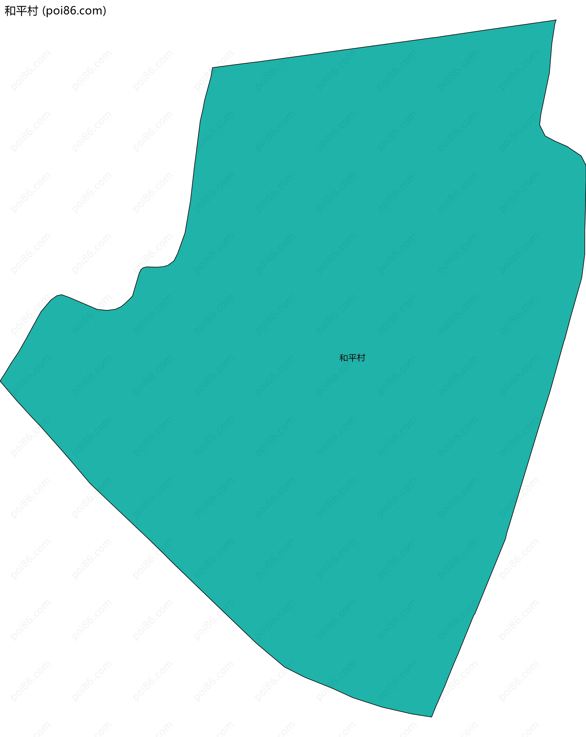 和平村边界地图