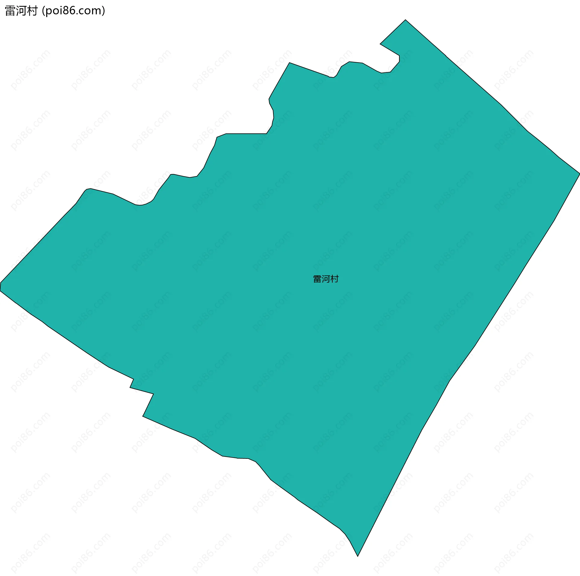 雷河村边界地图