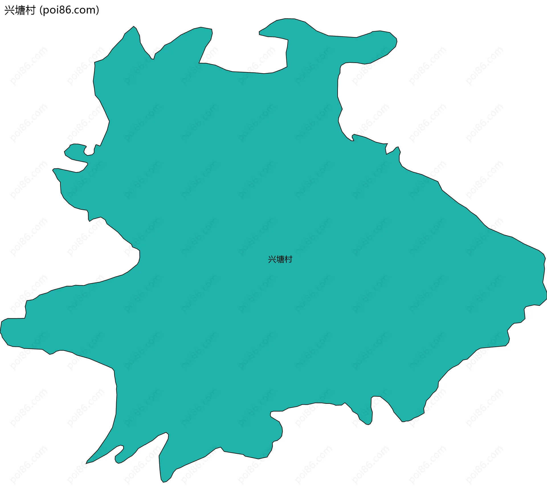 兴塘村边界地图