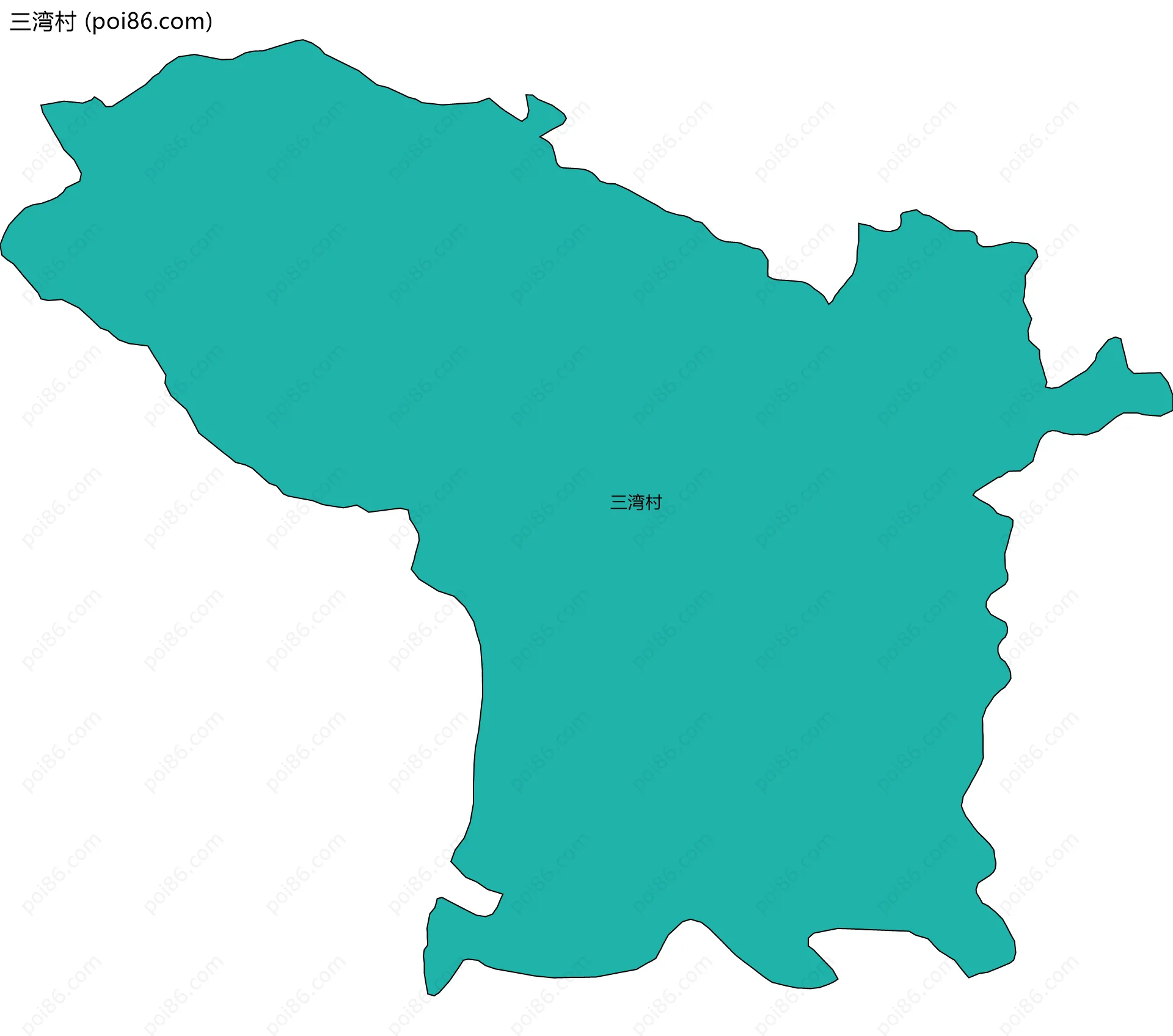 三湾村边界地图