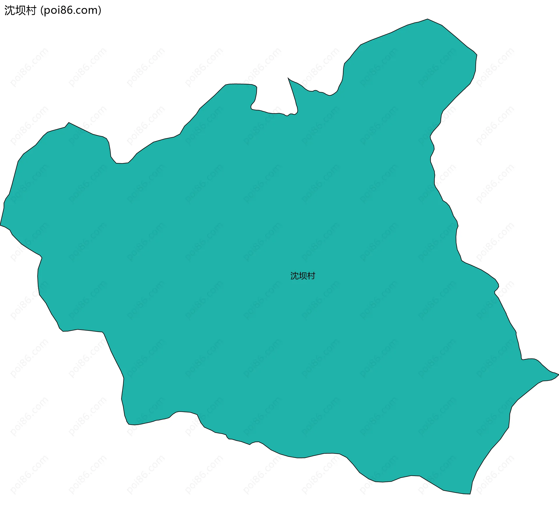 沈坝村边界地图