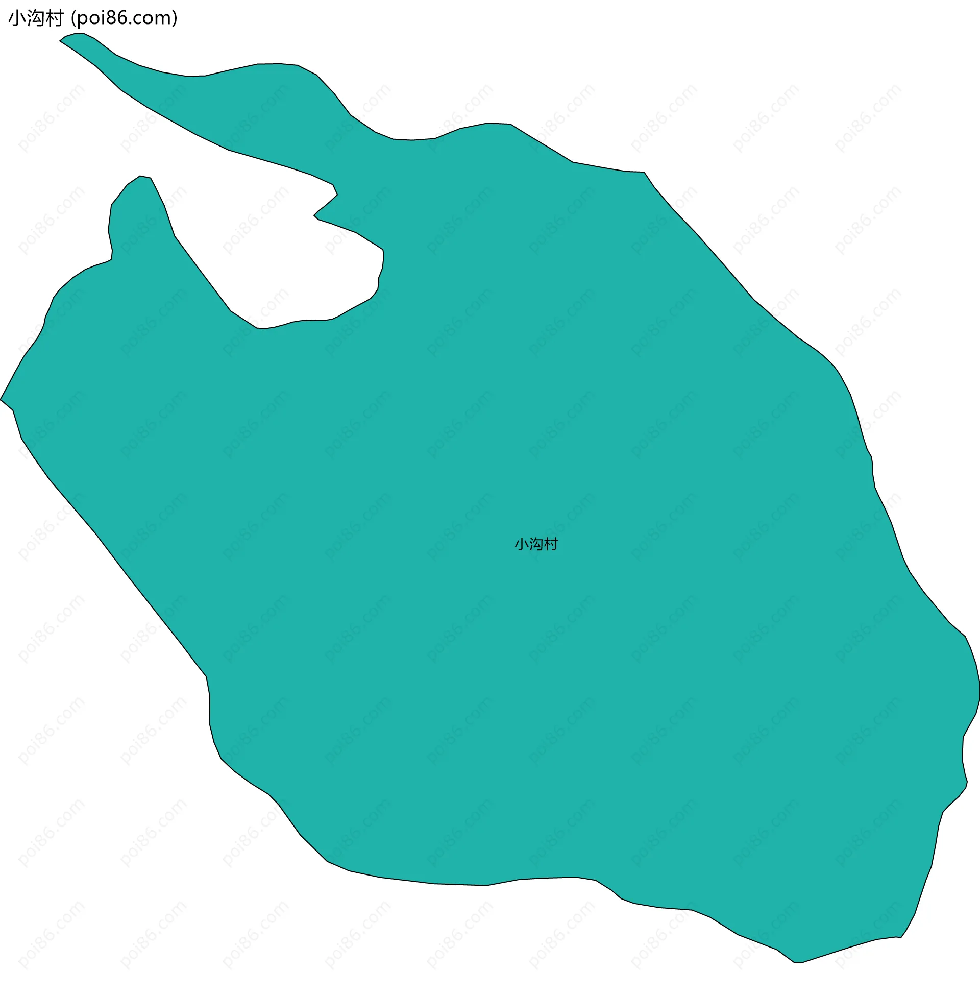 小沟村边界地图