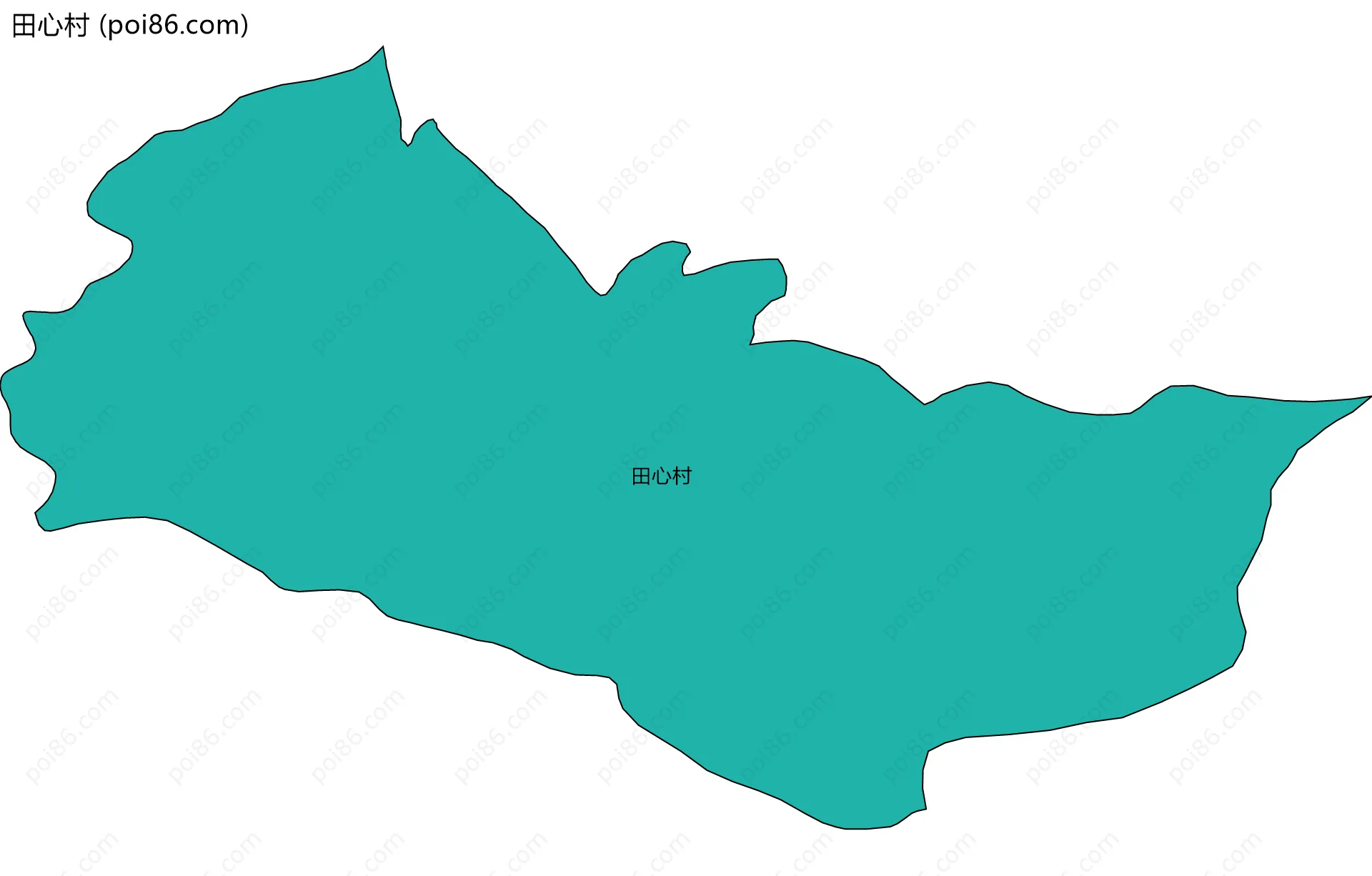 田心村边界地图