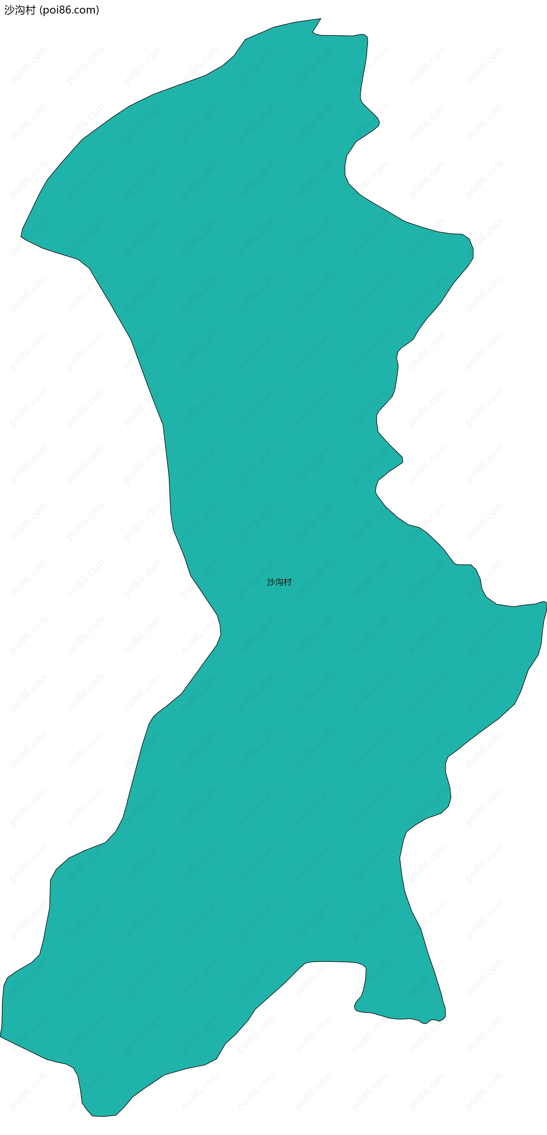 沙沟村边界地图