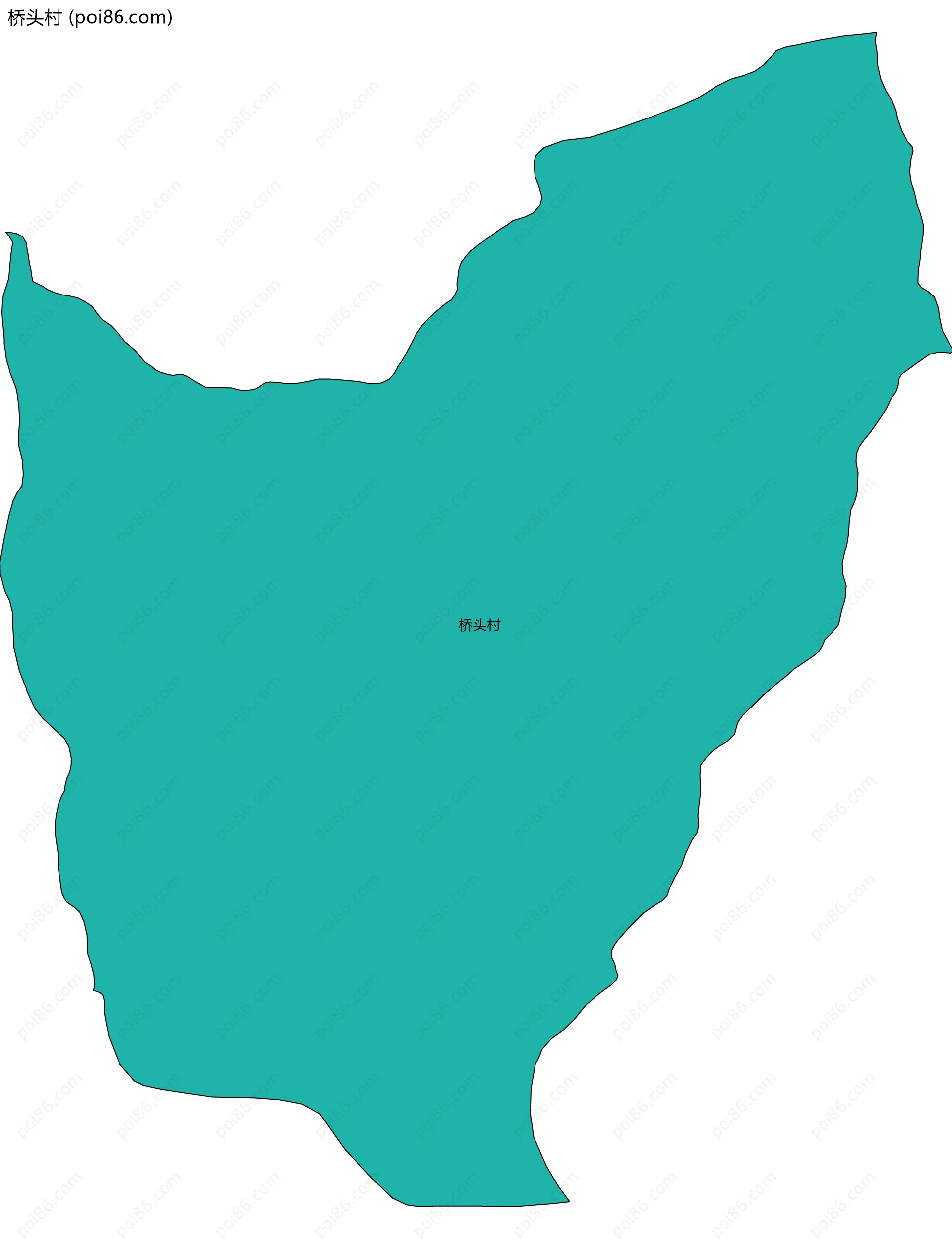 桥头村边界地图