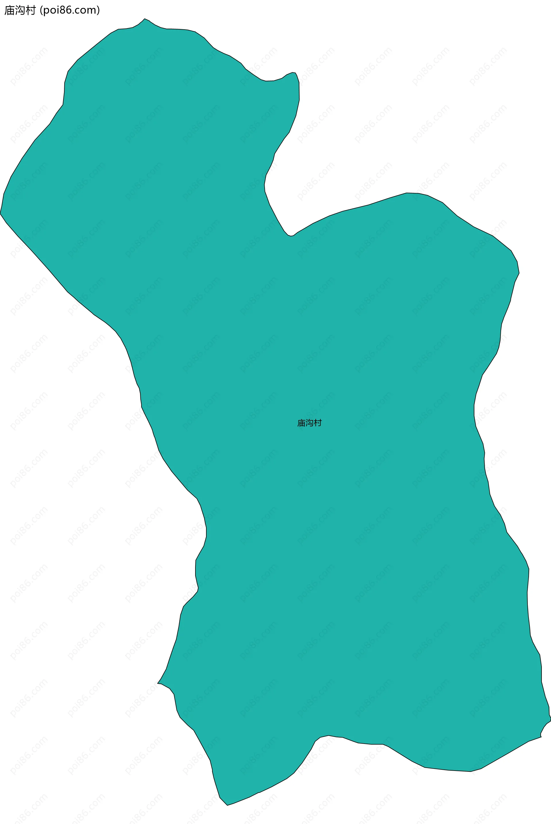 庙沟村边界地图