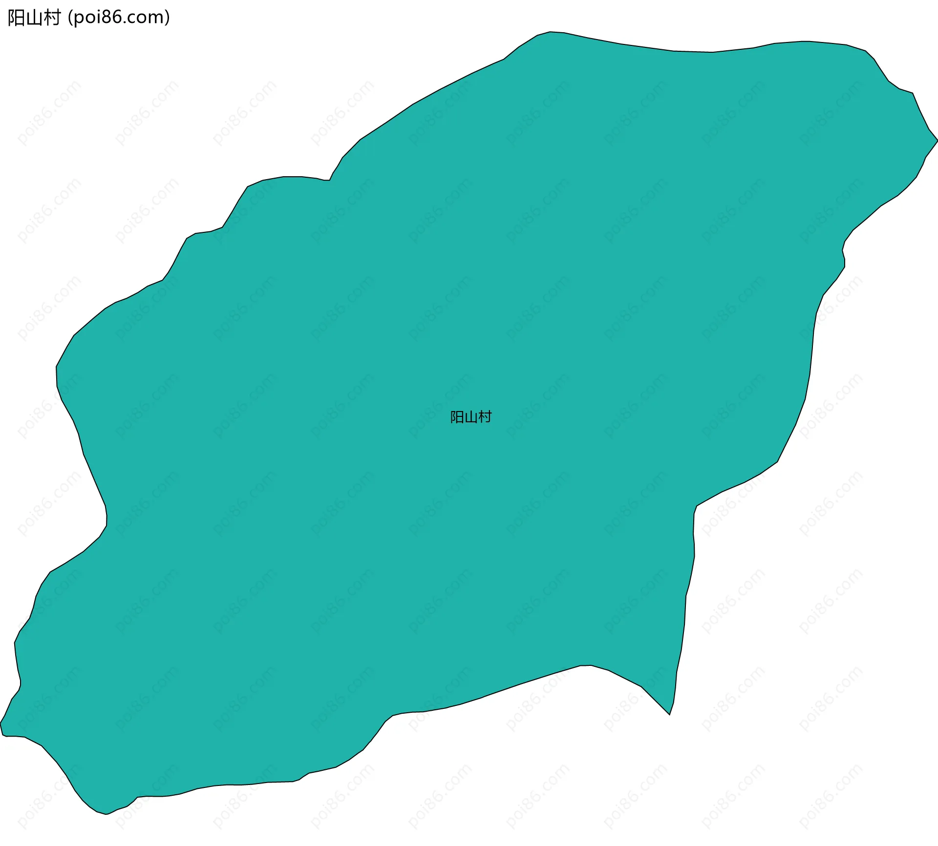 阳山村边界地图