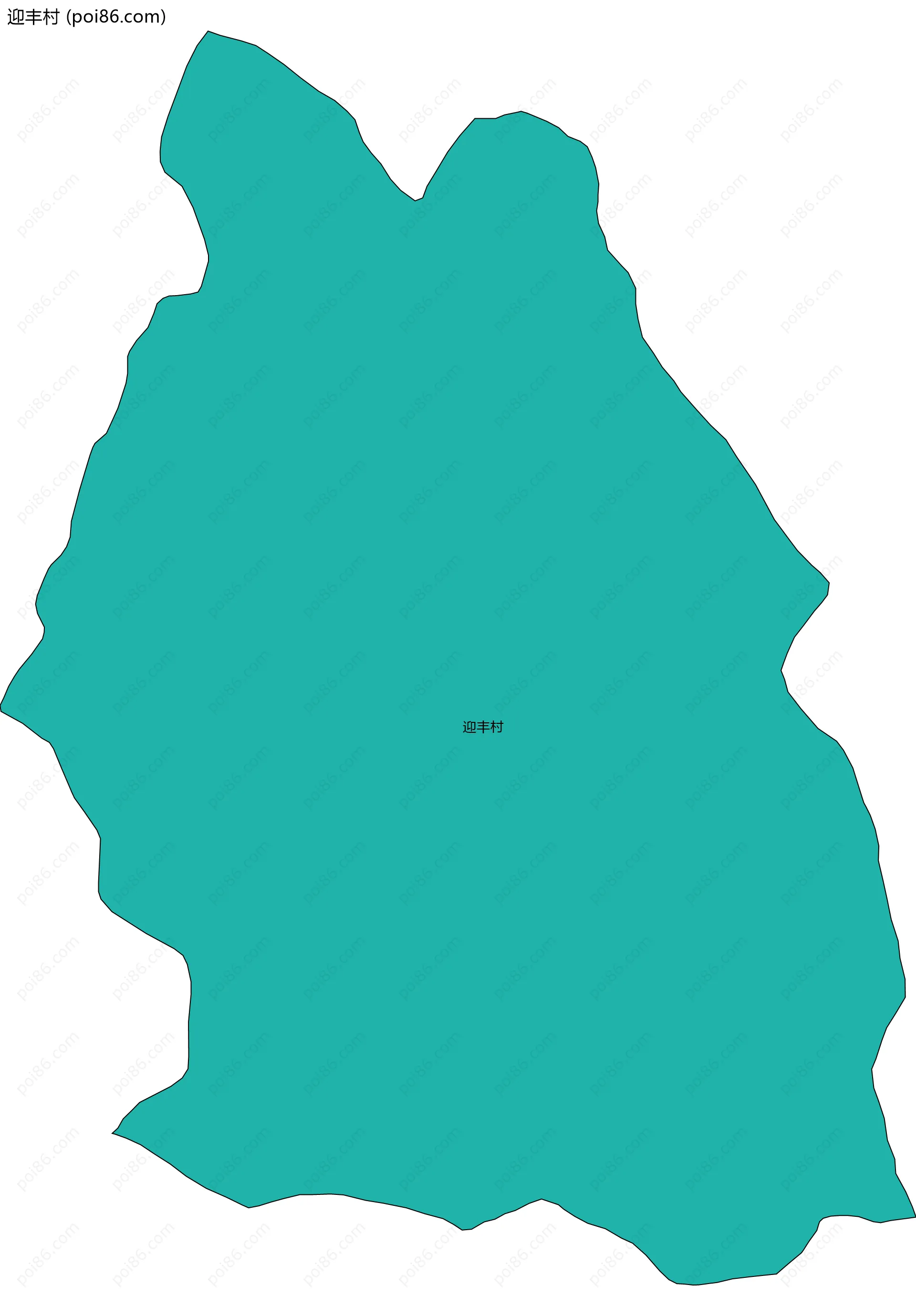 迎丰村边界地图