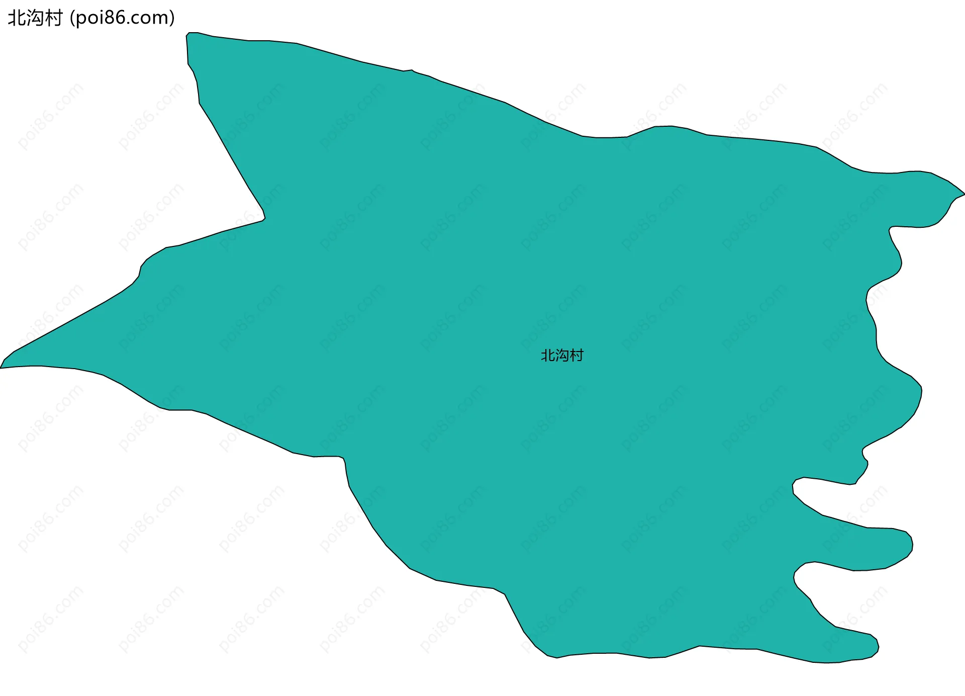 北沟村边界地图