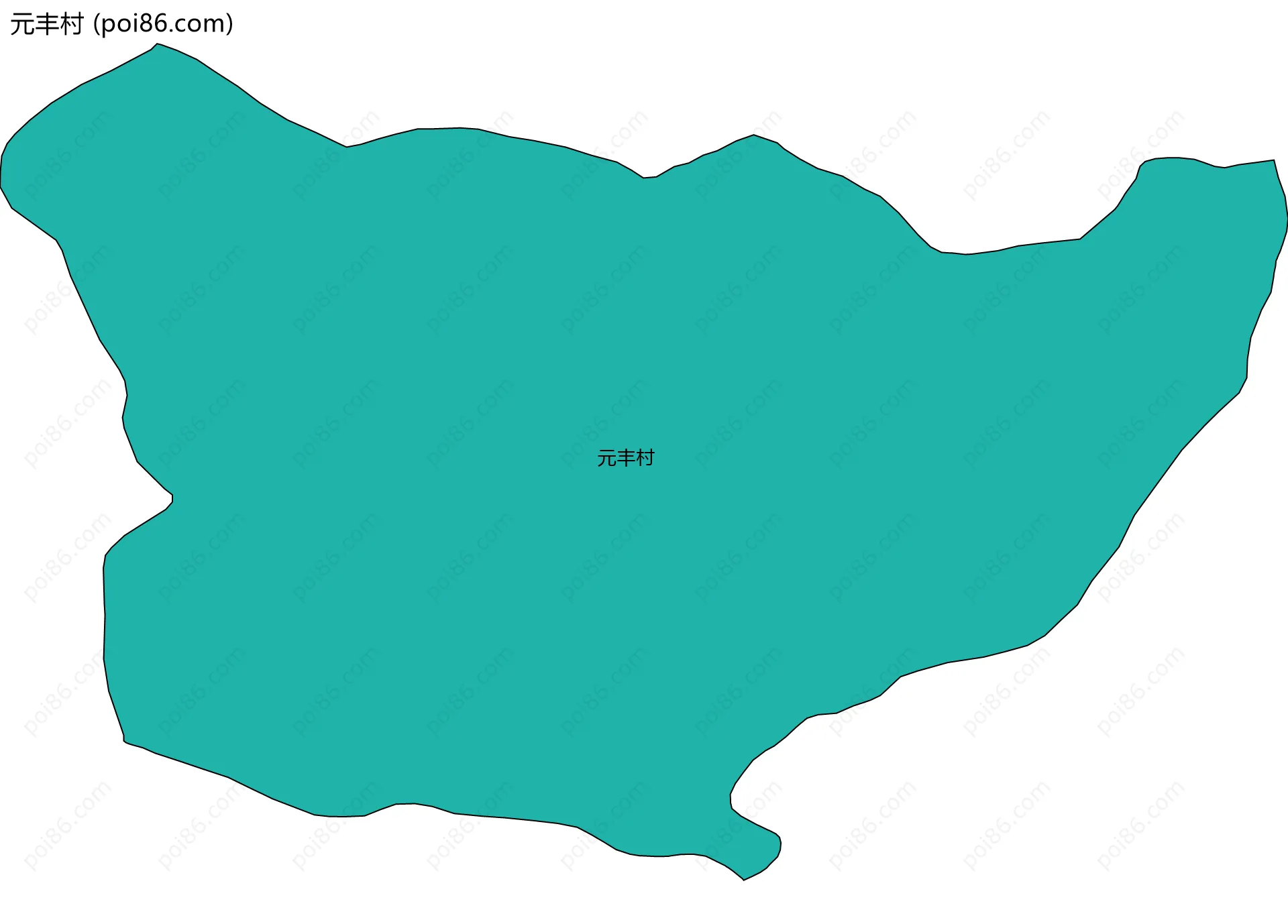 元丰村边界地图