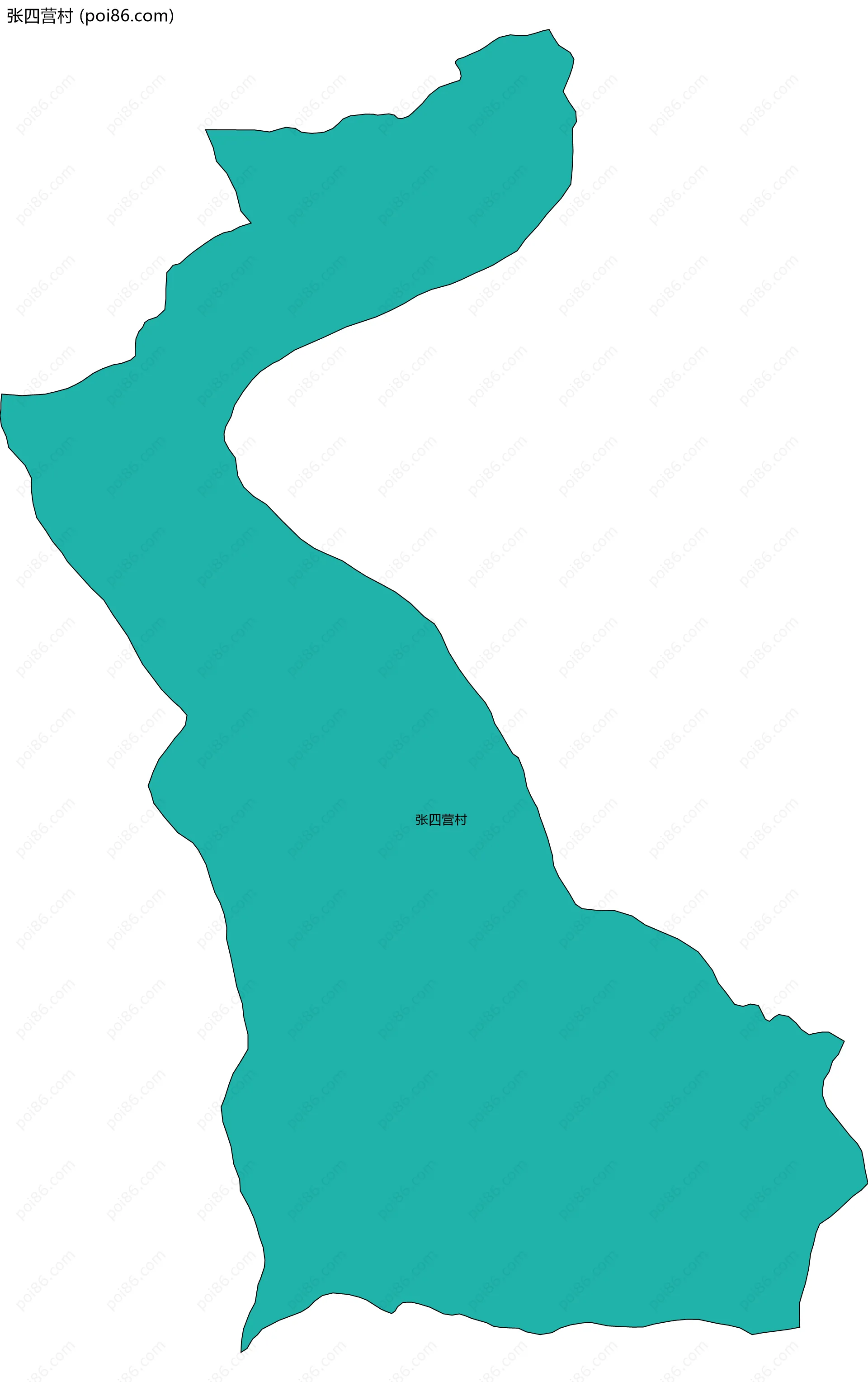 张四营村边界地图