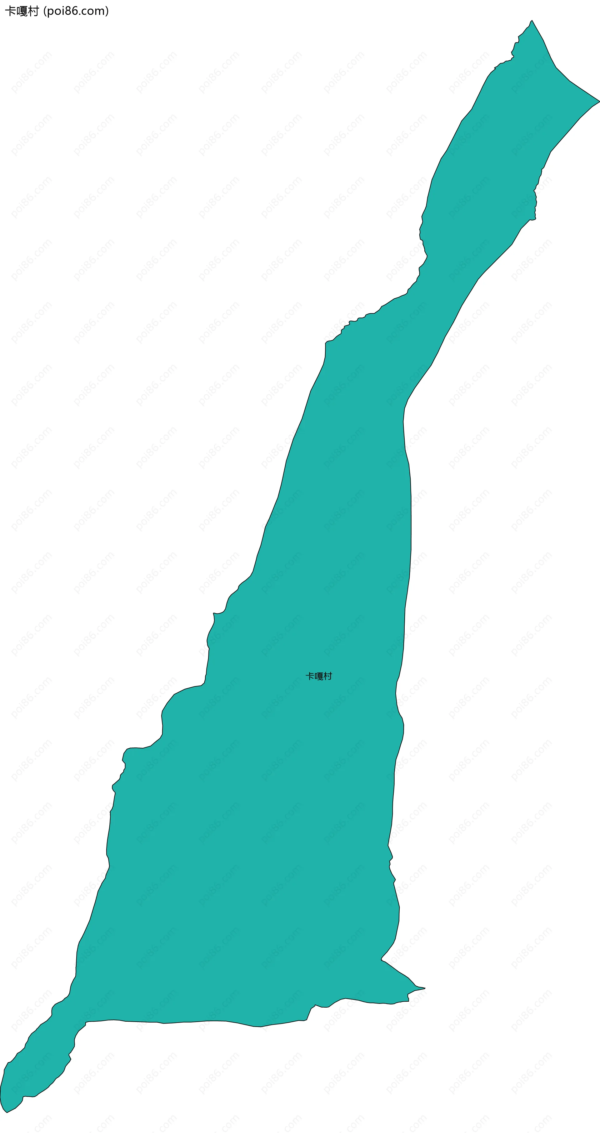 卡嘎村边界地图