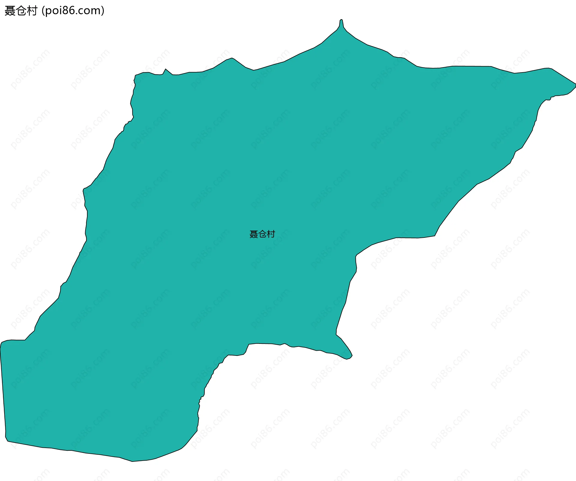 聂仓村边界地图