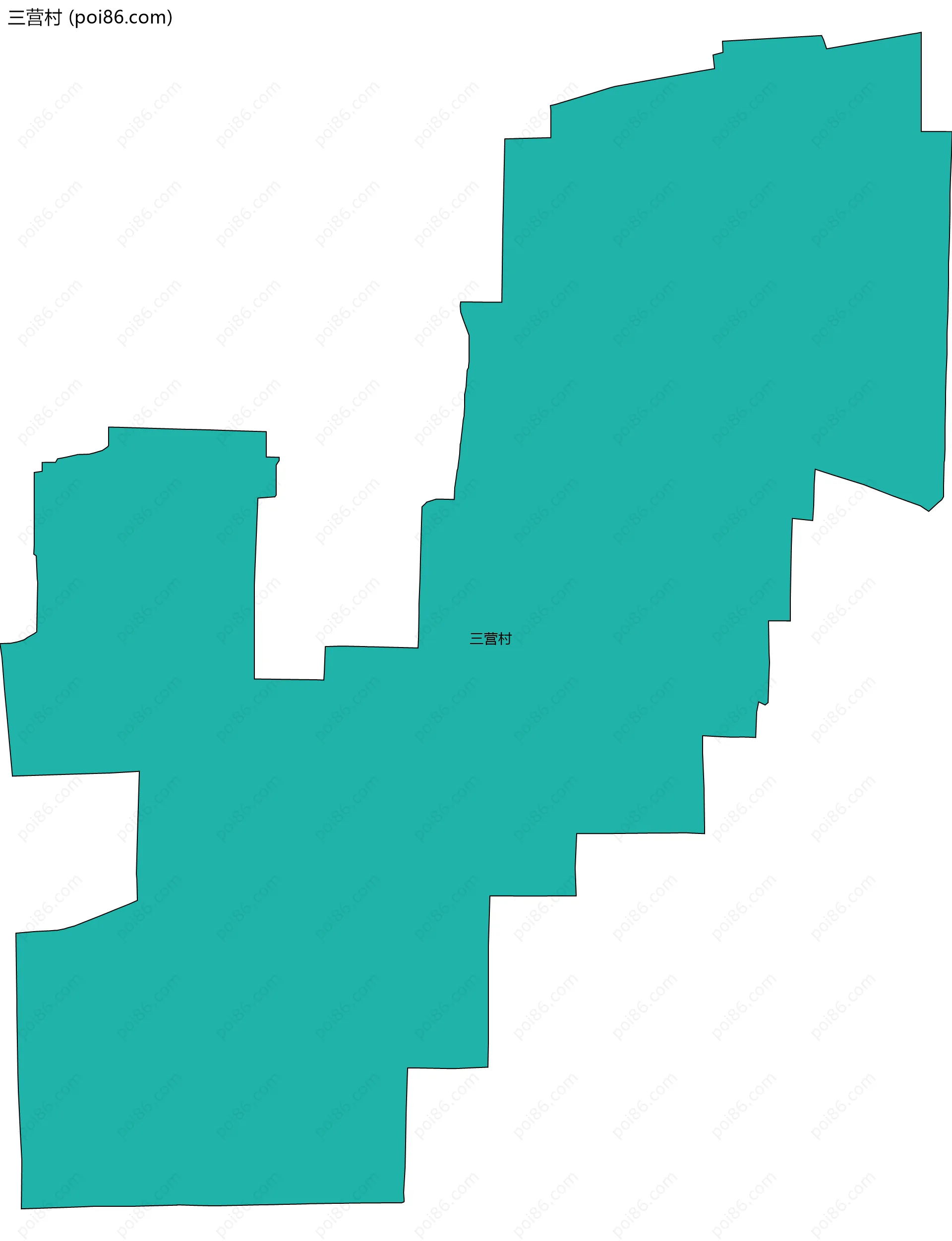 三营村边界地图