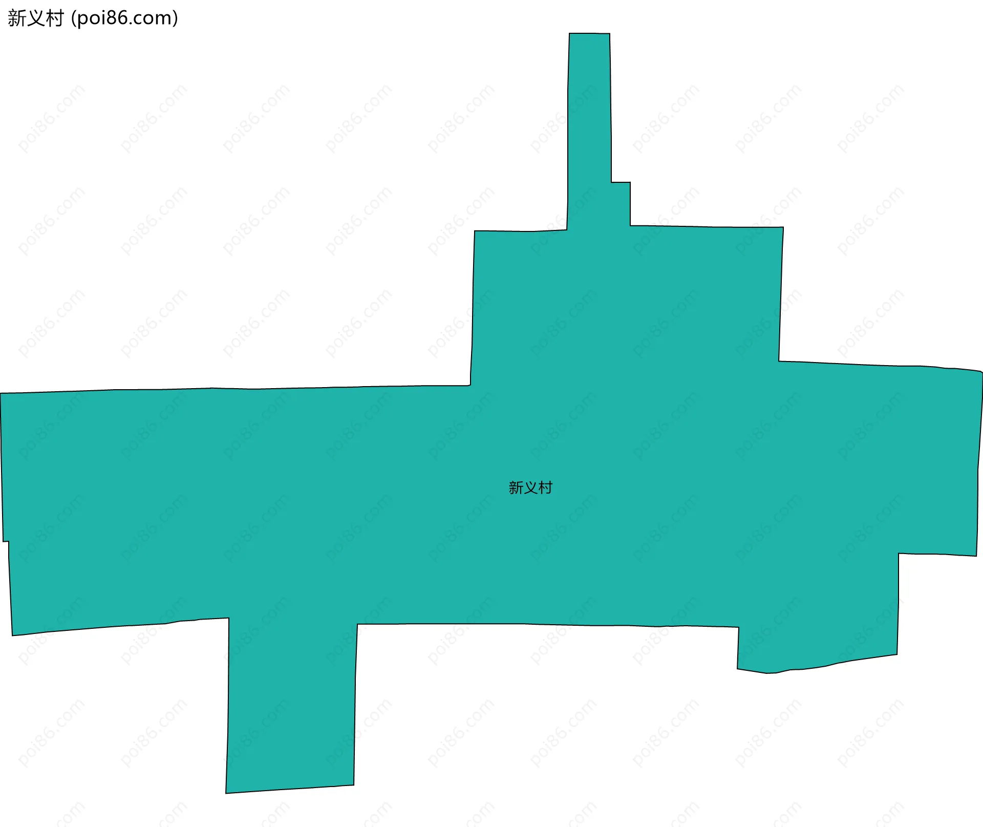 新义村边界地图