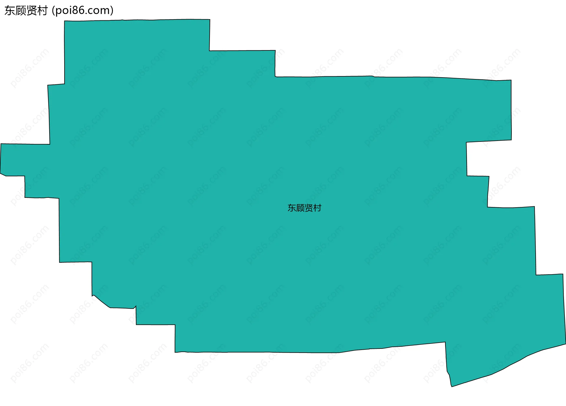 东顾贤村边界地图
