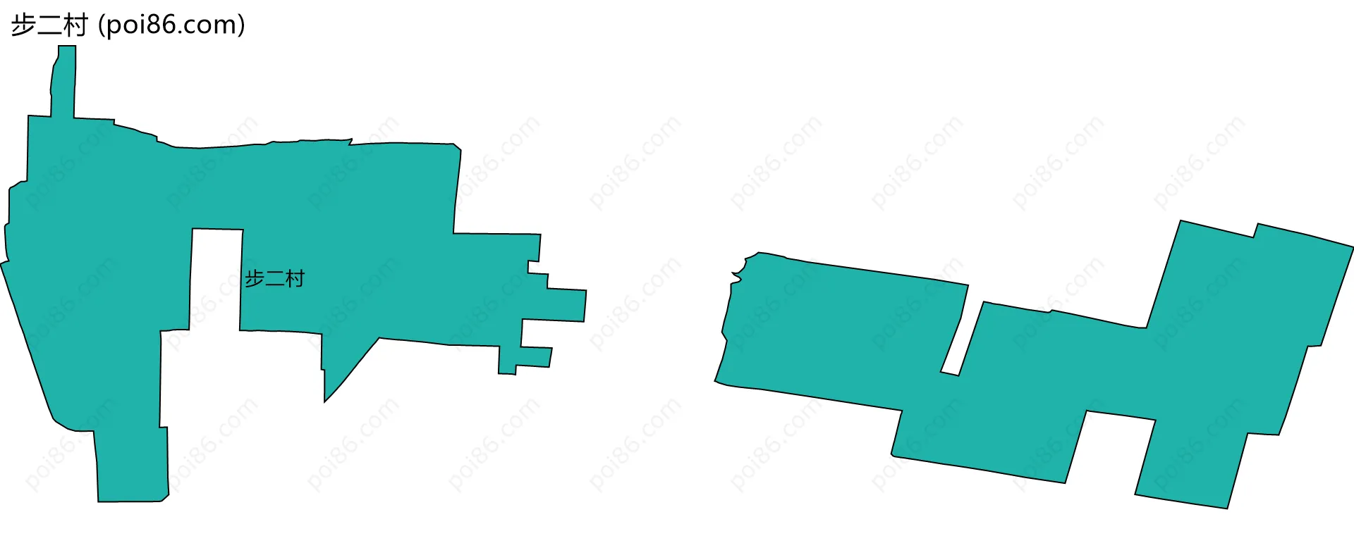 步二村边界地图