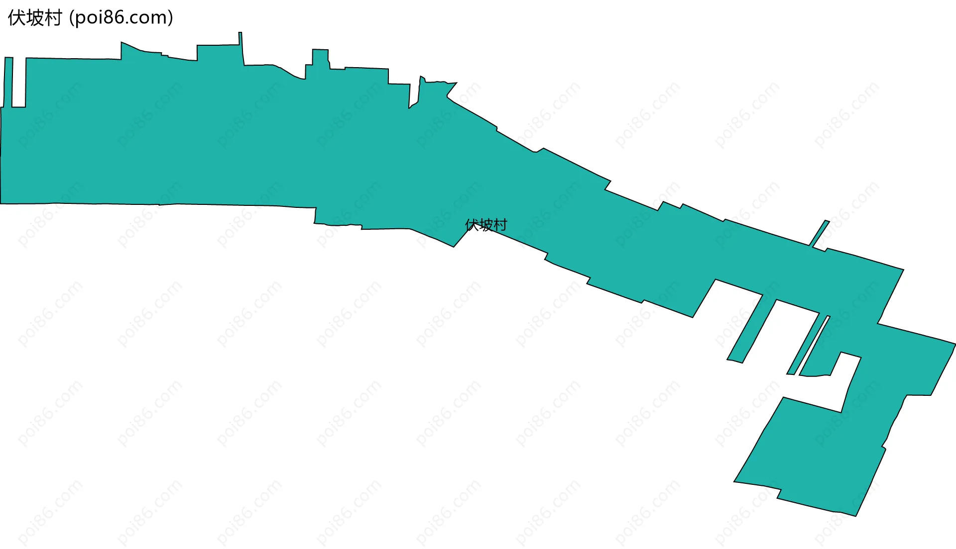 伏坡村边界地图