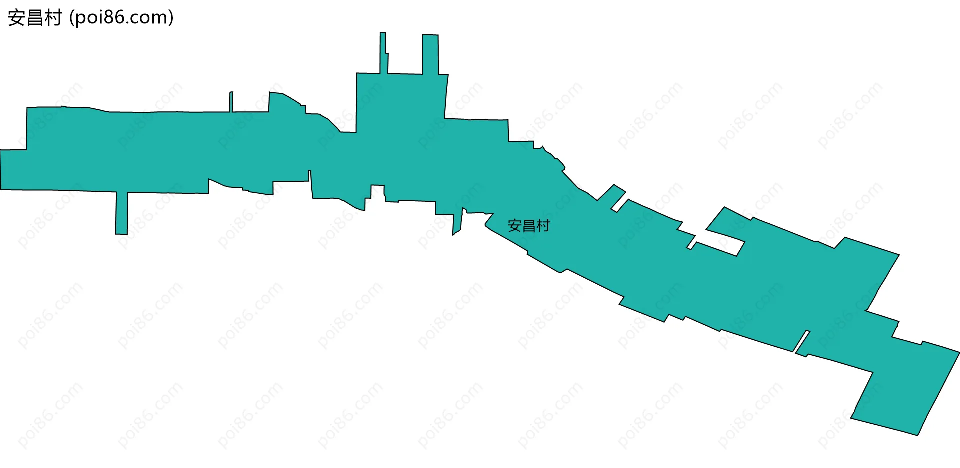 安昌村边界地图