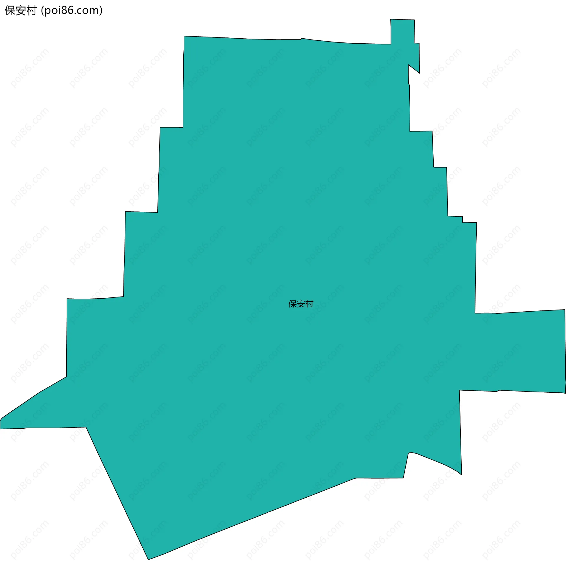 保安村边界地图