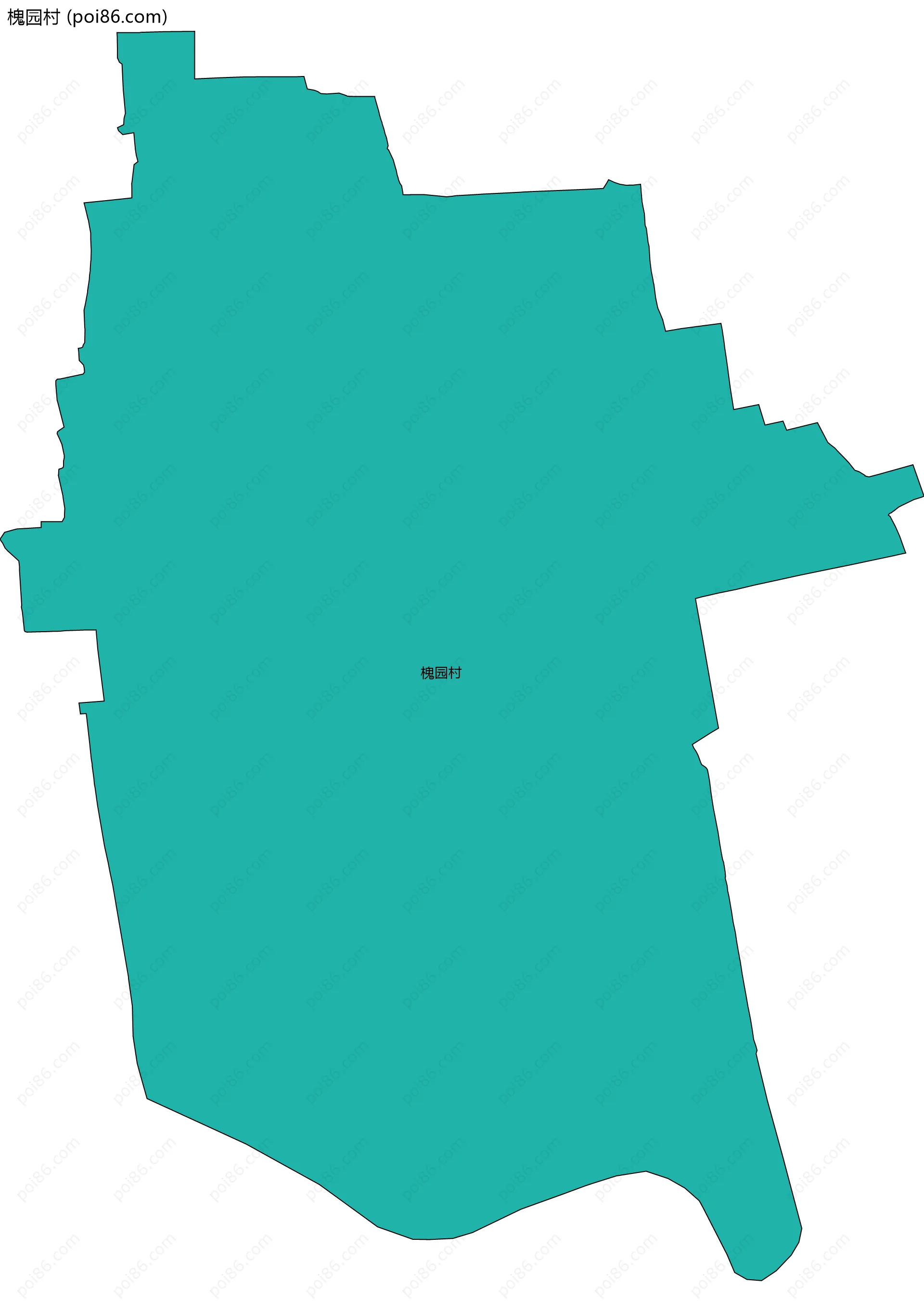 槐园村边界地图