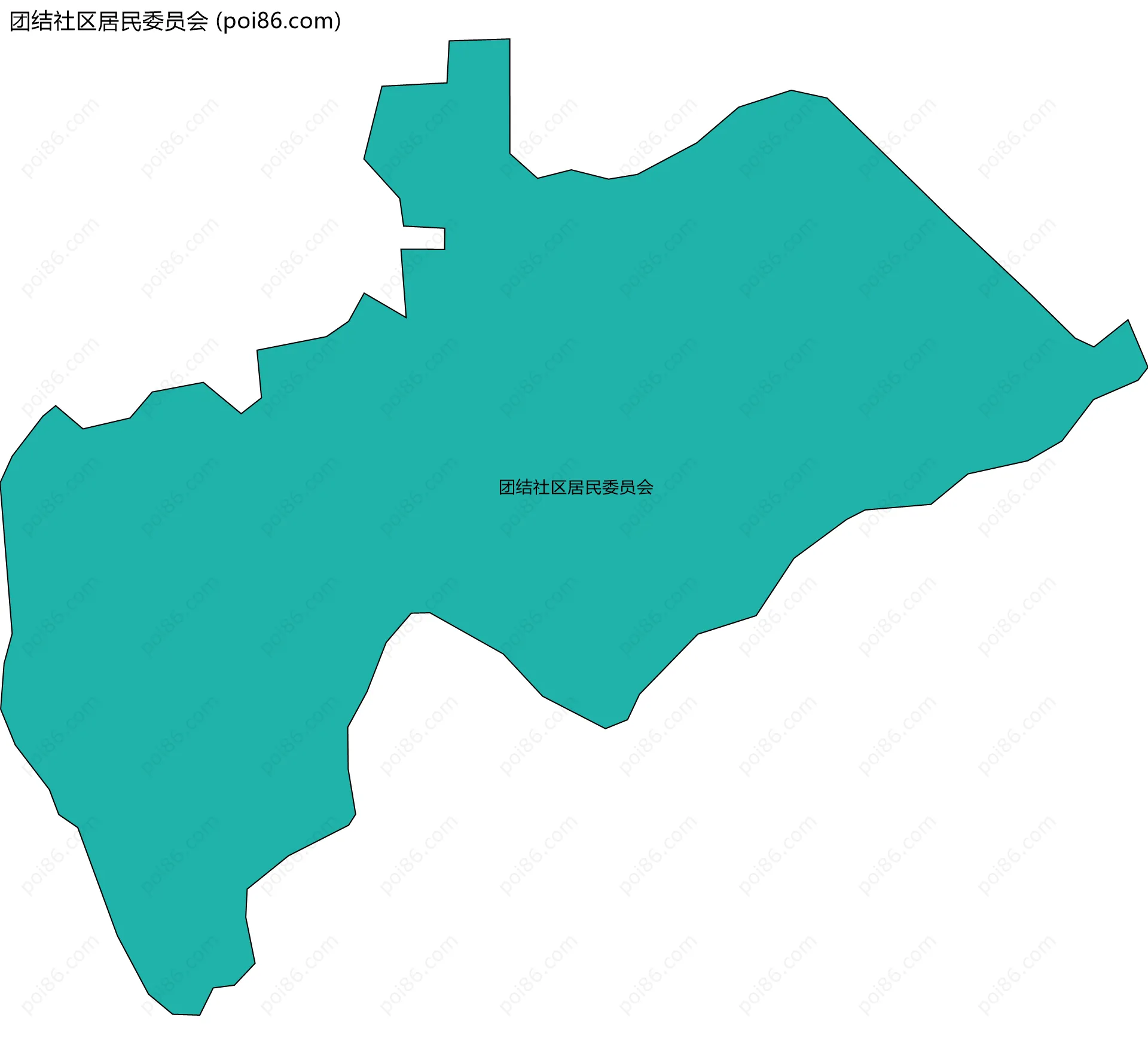 团结社区居民委员会边界地图