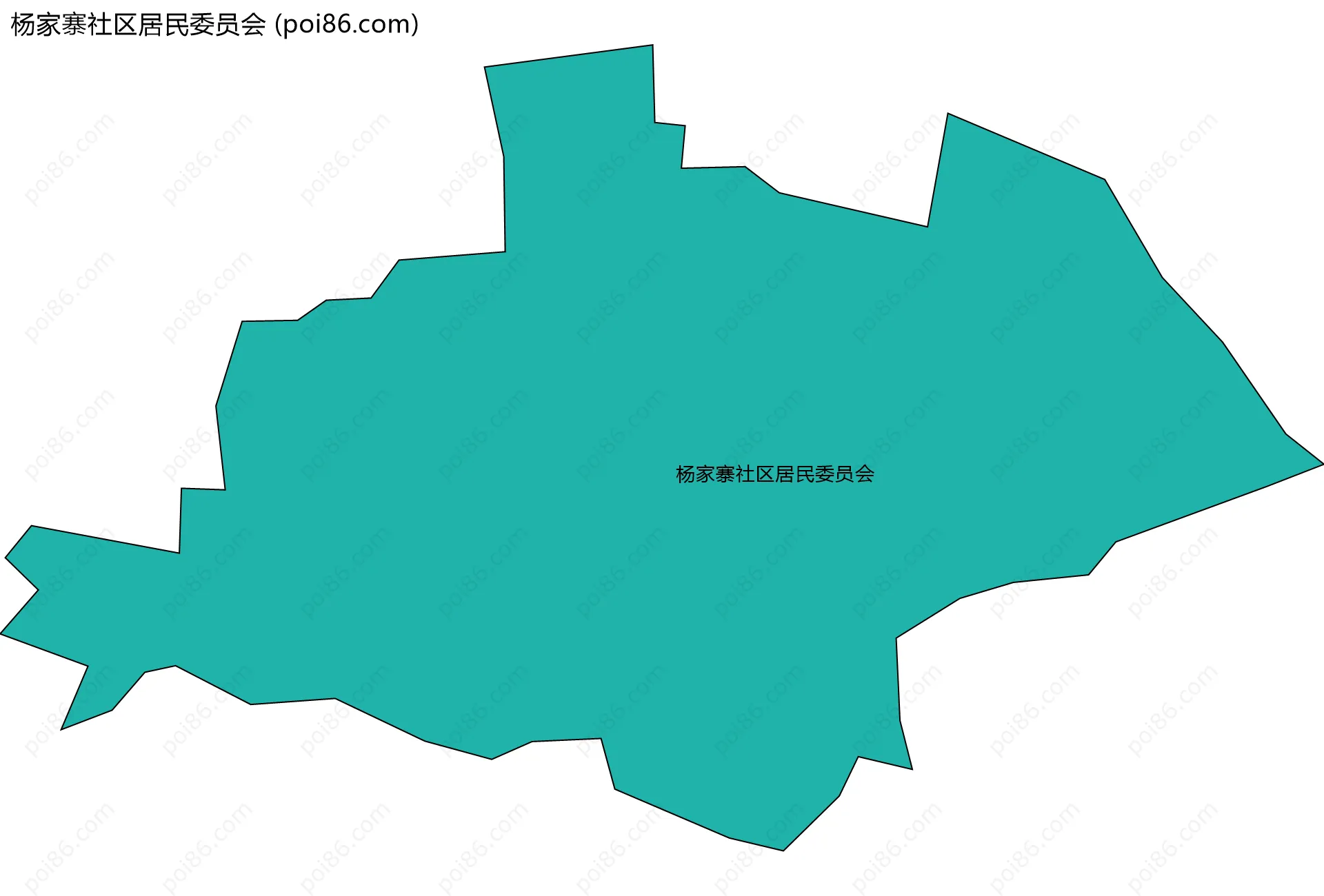 杨家寨社区居民委员会边界地图