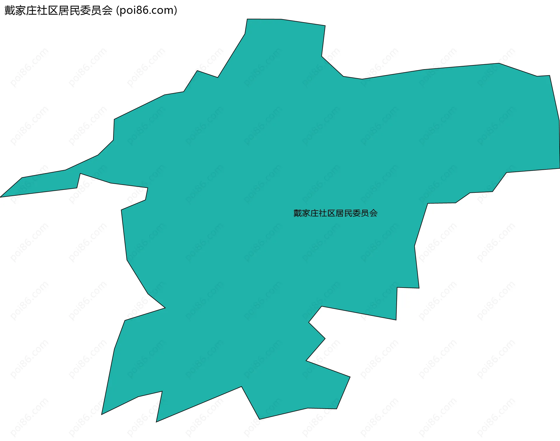 戴家庄社区居民委员会边界地图