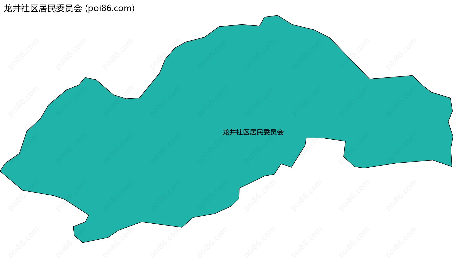 龙井社区居民委员会边界地图