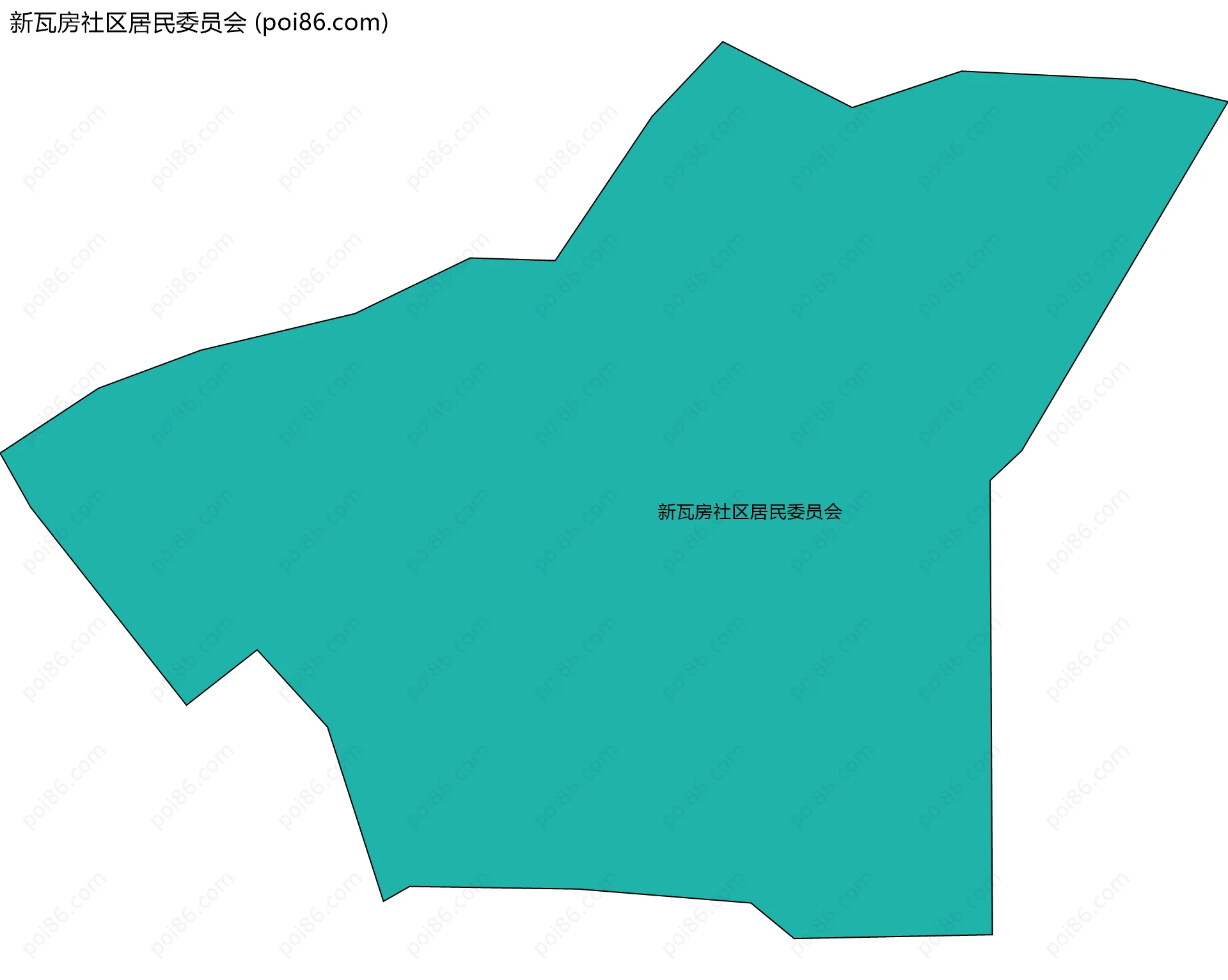 新瓦房社区居民委员会边界地图