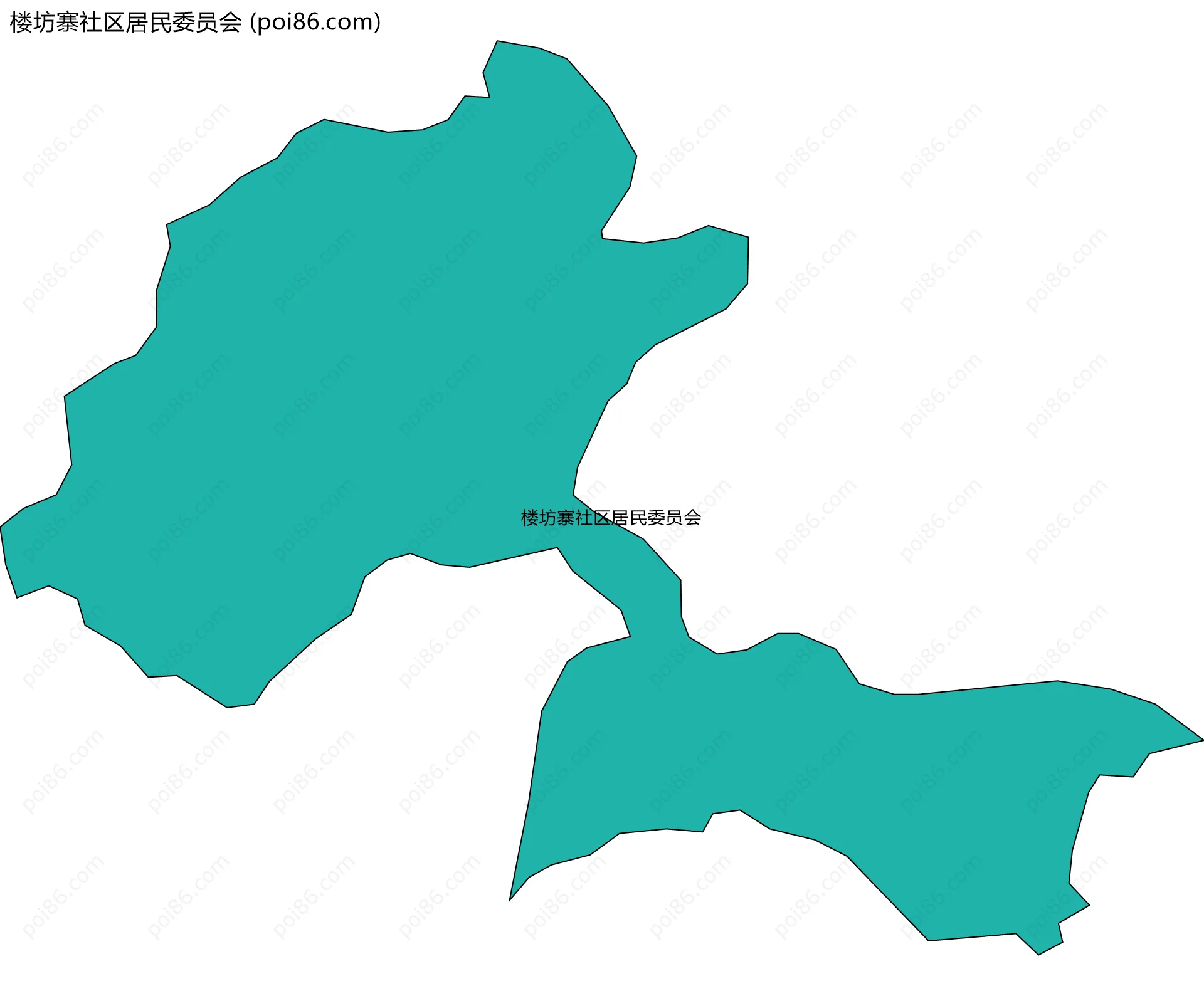 楼坊寨社区居民委员会边界地图