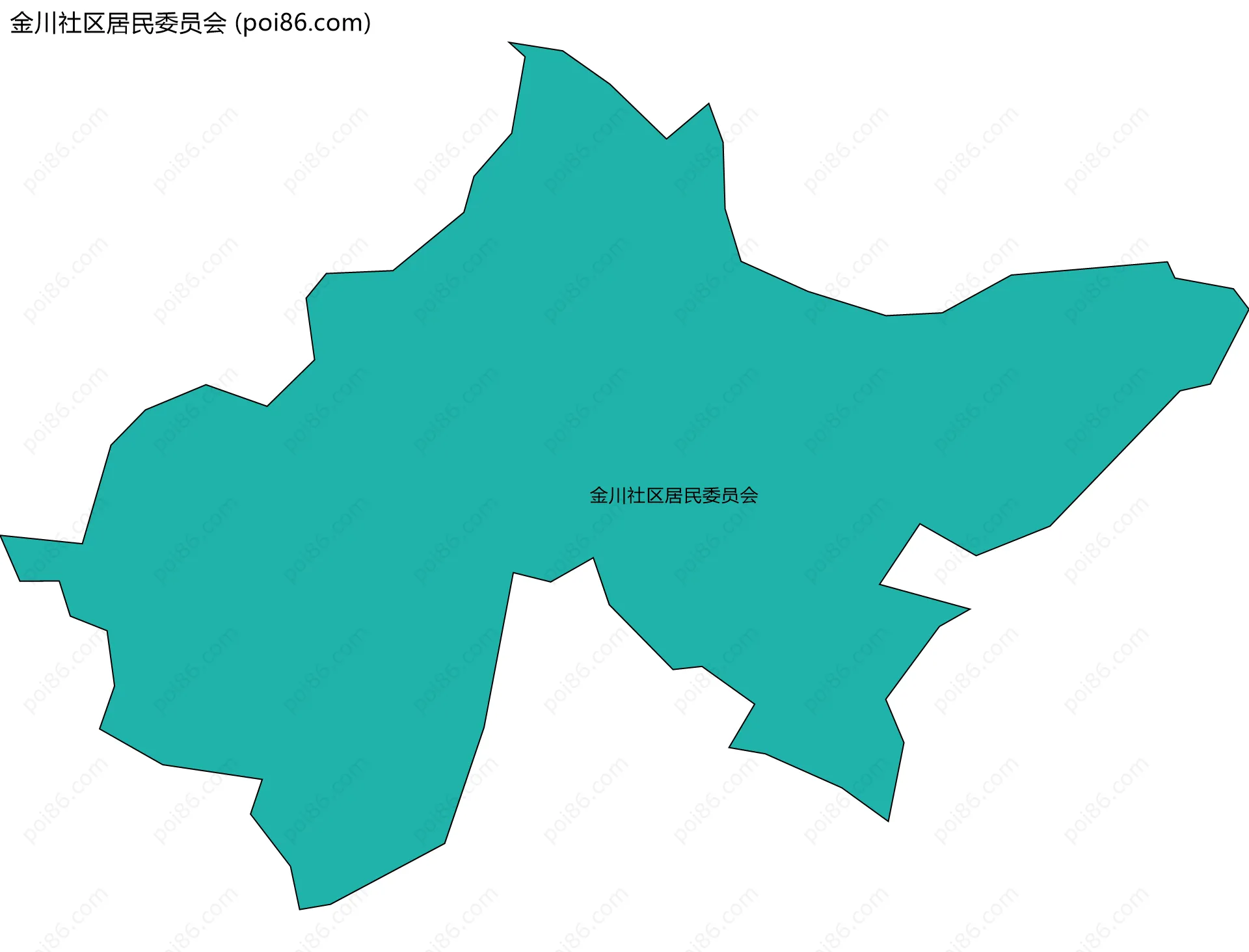 金川社区居民委员会边界地图