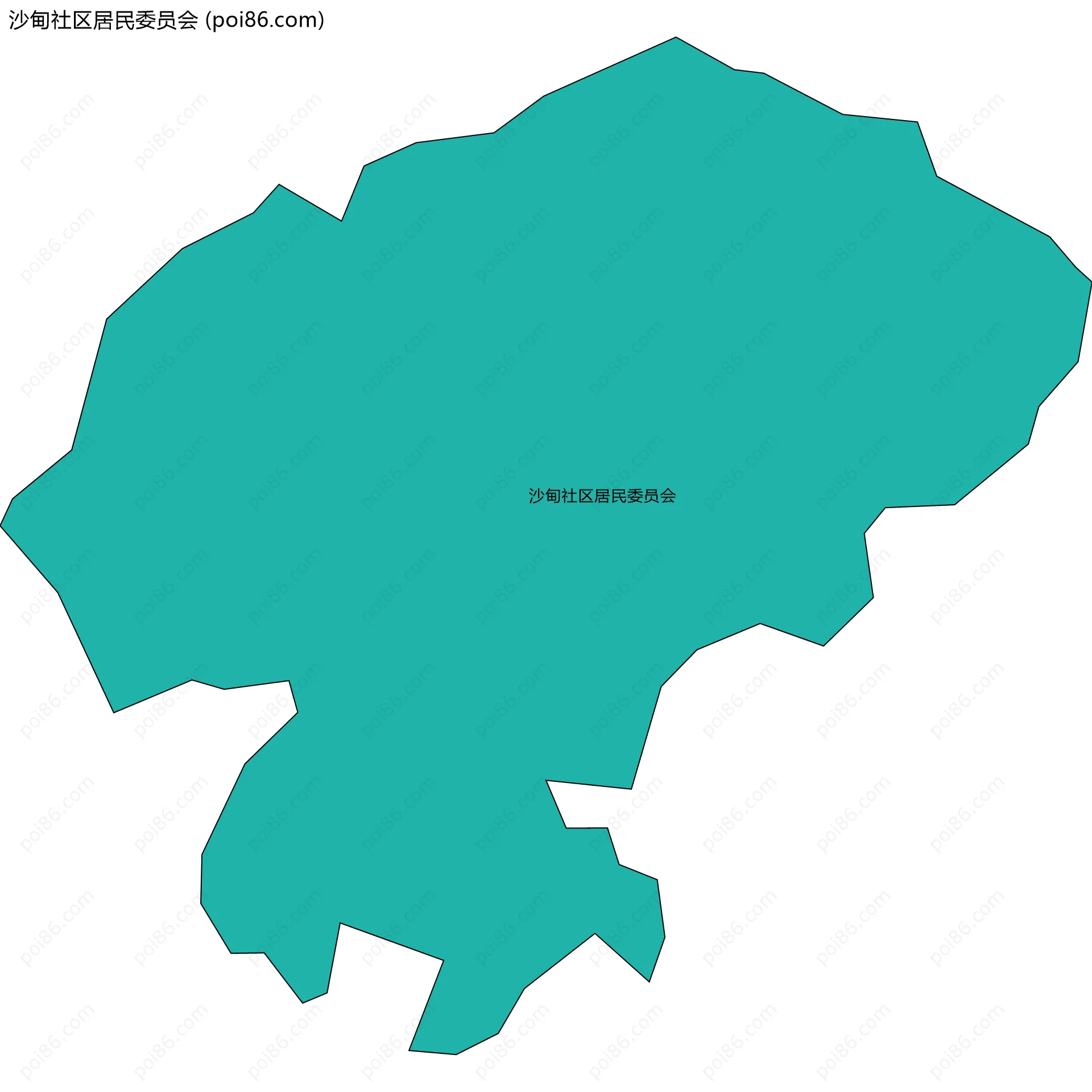 沙甸社区居民委员会边界地图