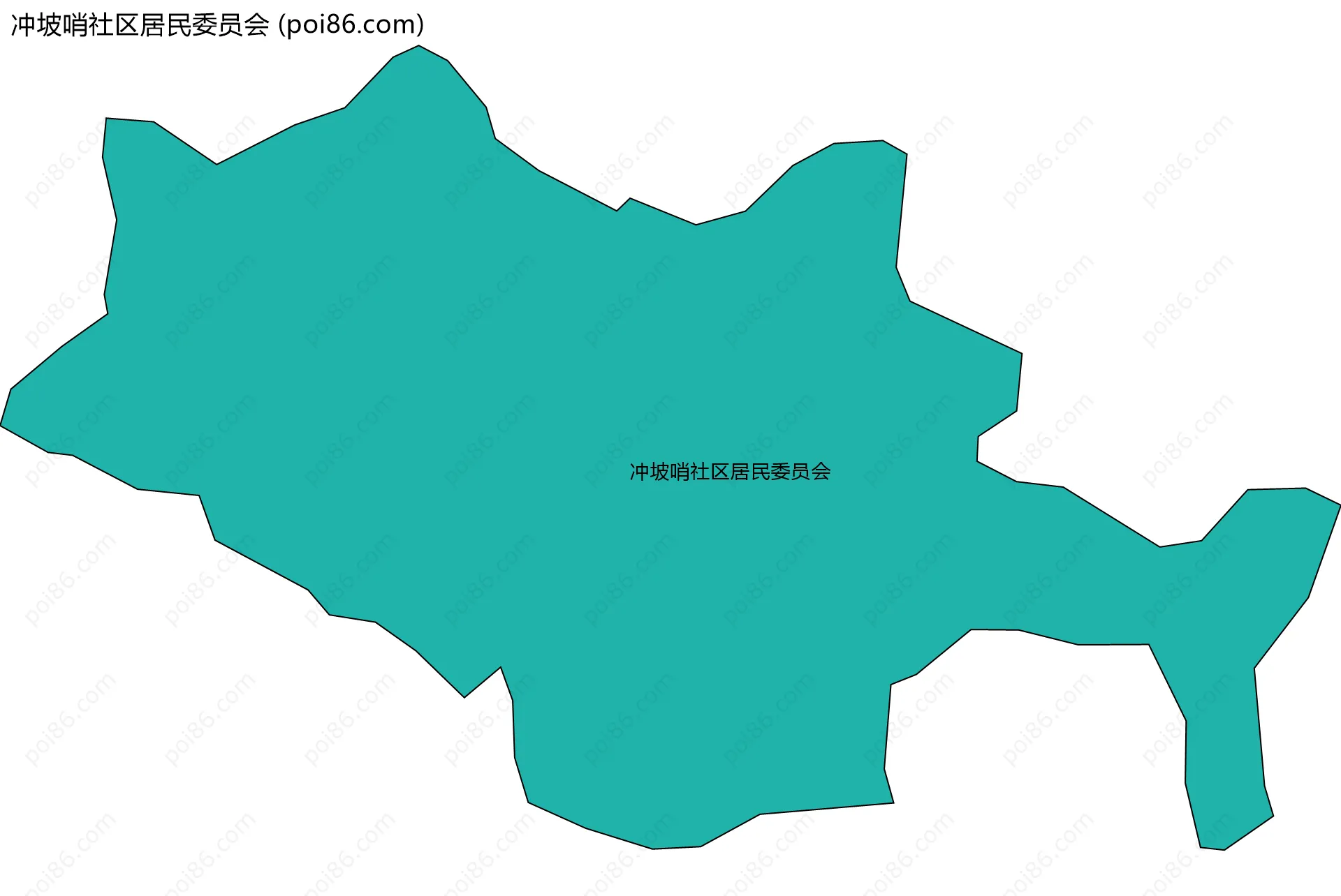 冲坡哨社区居民委员会边界地图