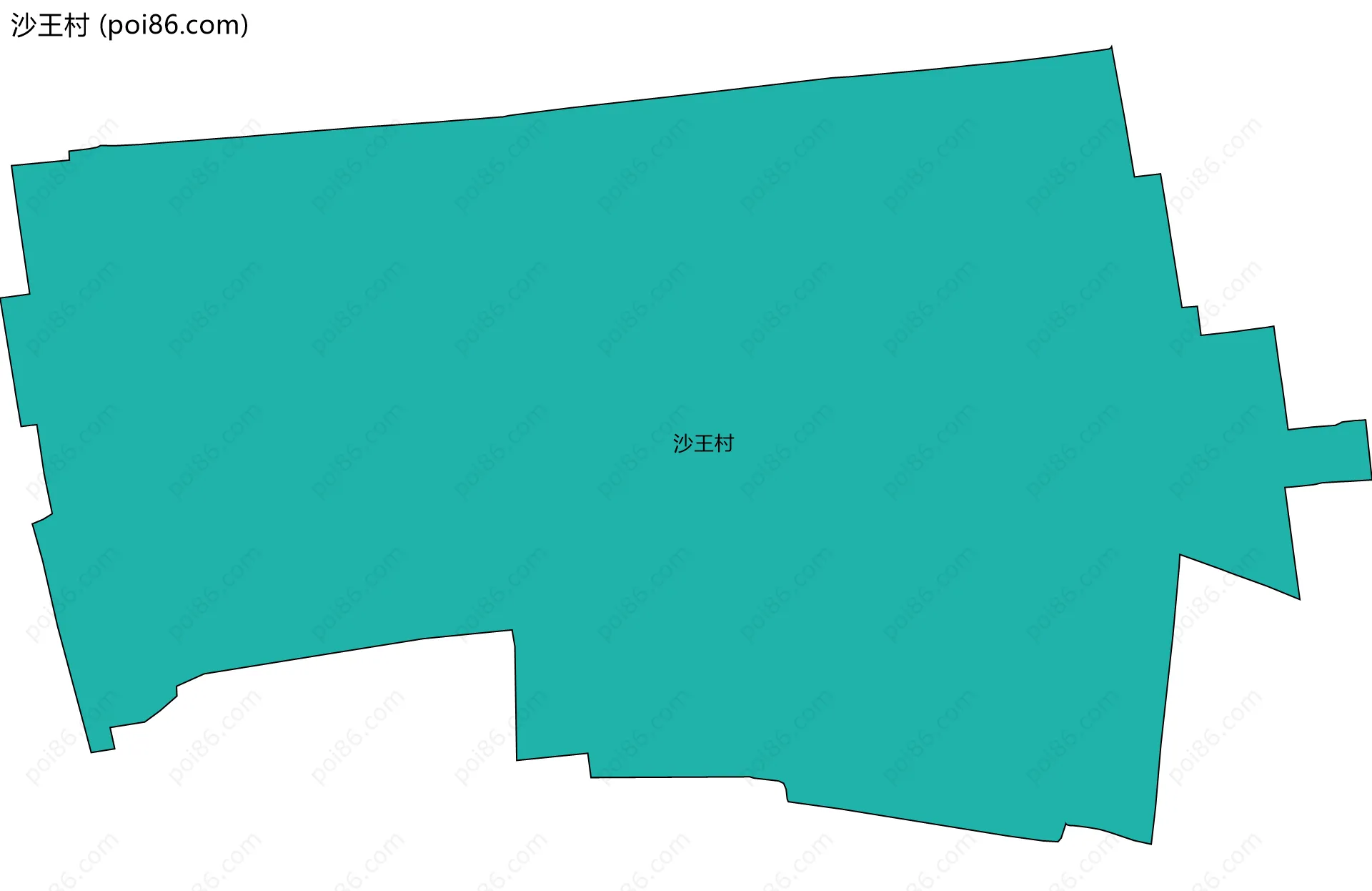 沙王村边界地图