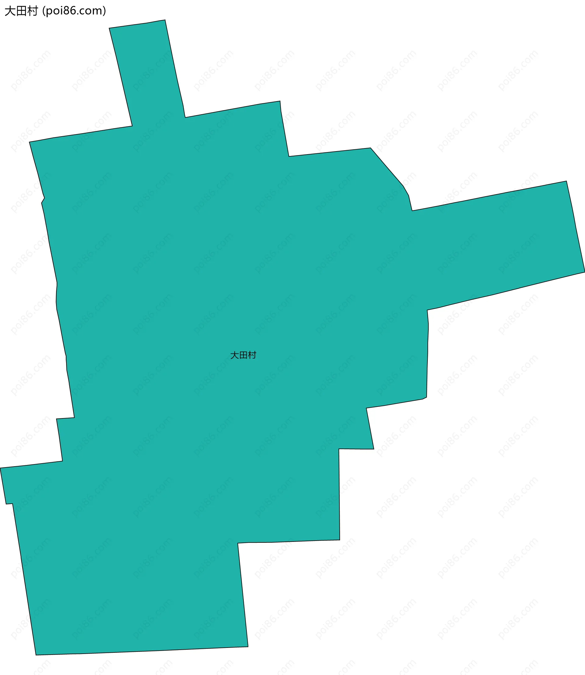 大田村边界地图