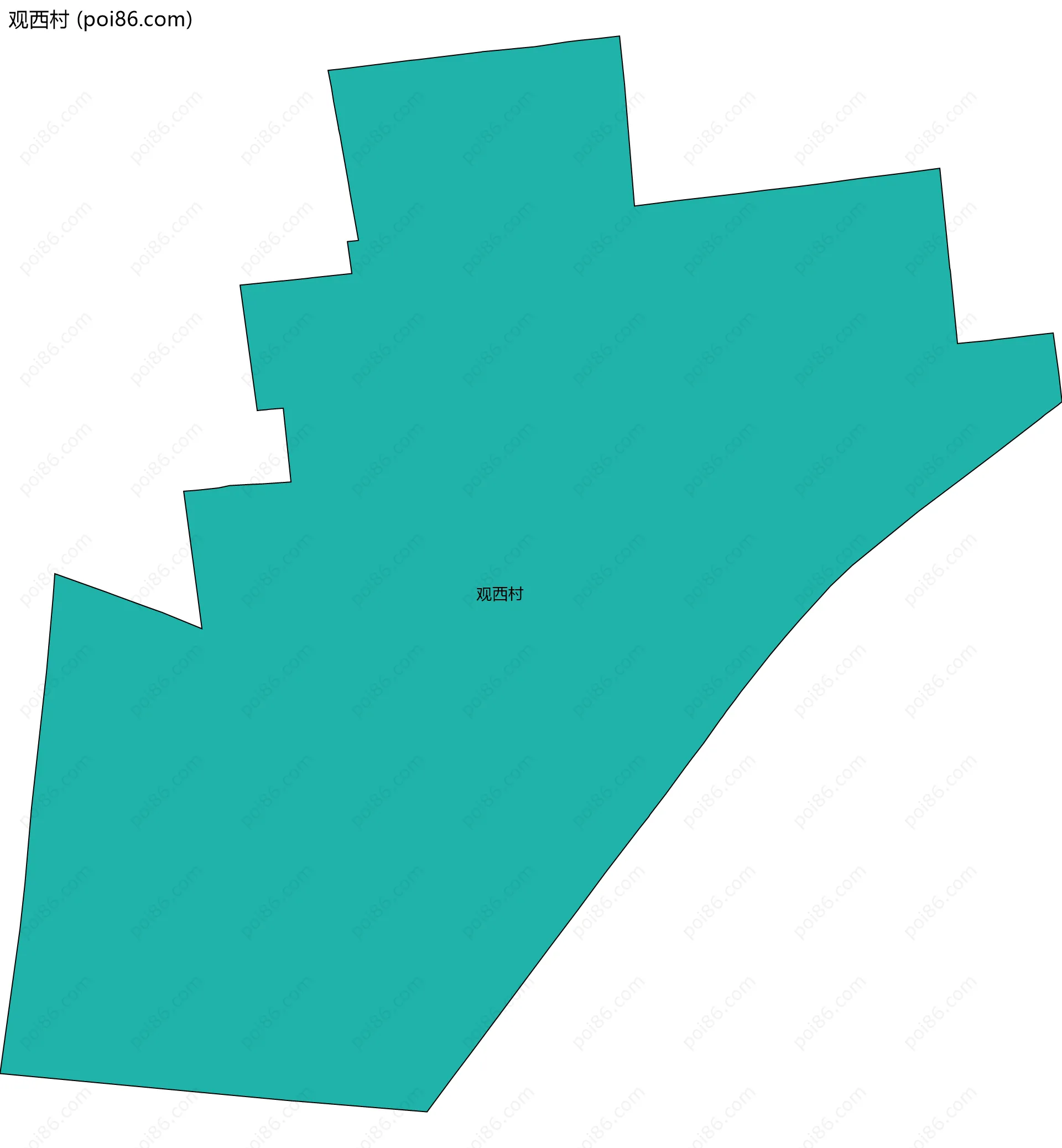 观西村边界地图